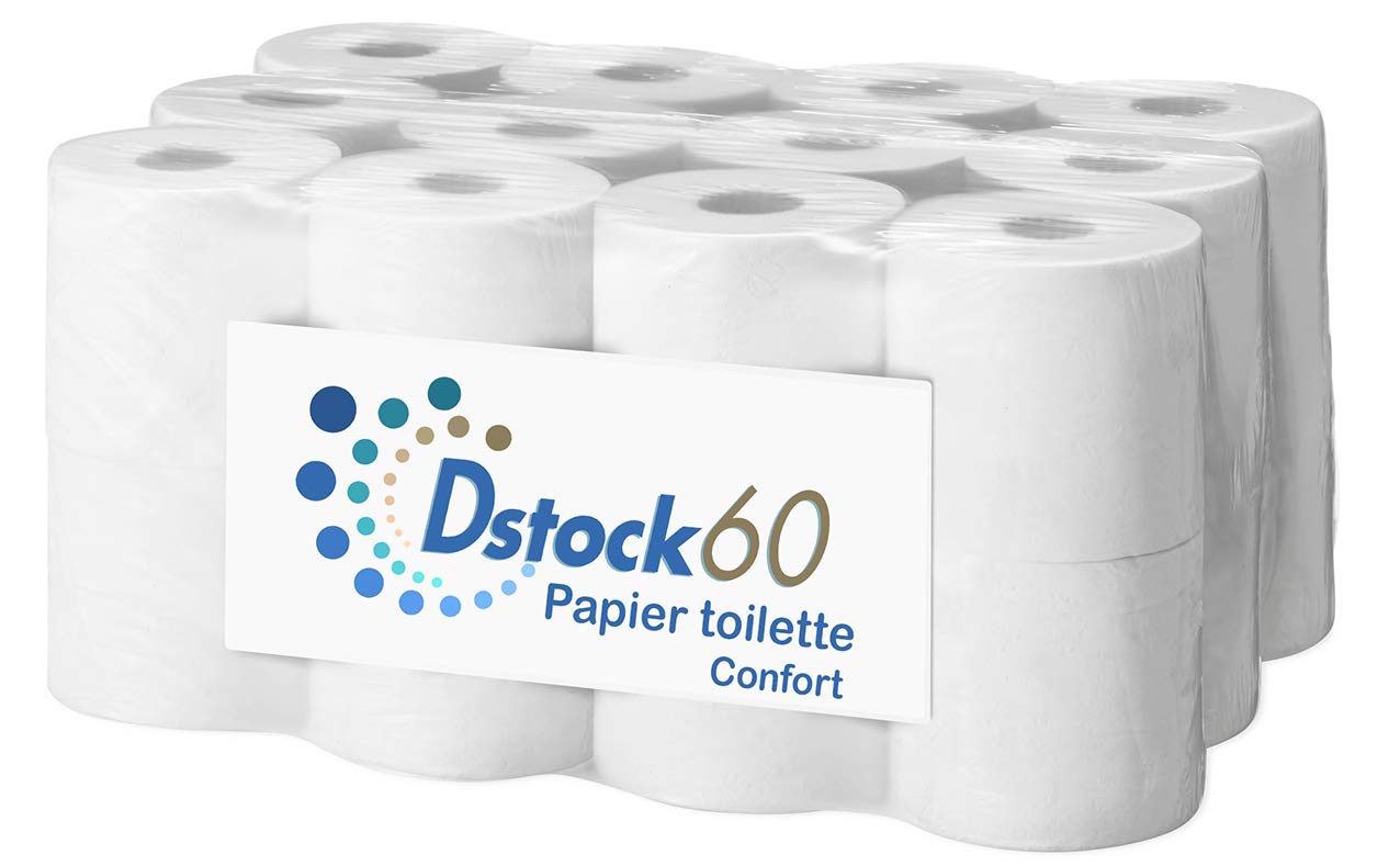 dstock60-papier-toilette-blanc-gaufrage-fleurs-2-plis-24-rouleaux image 1