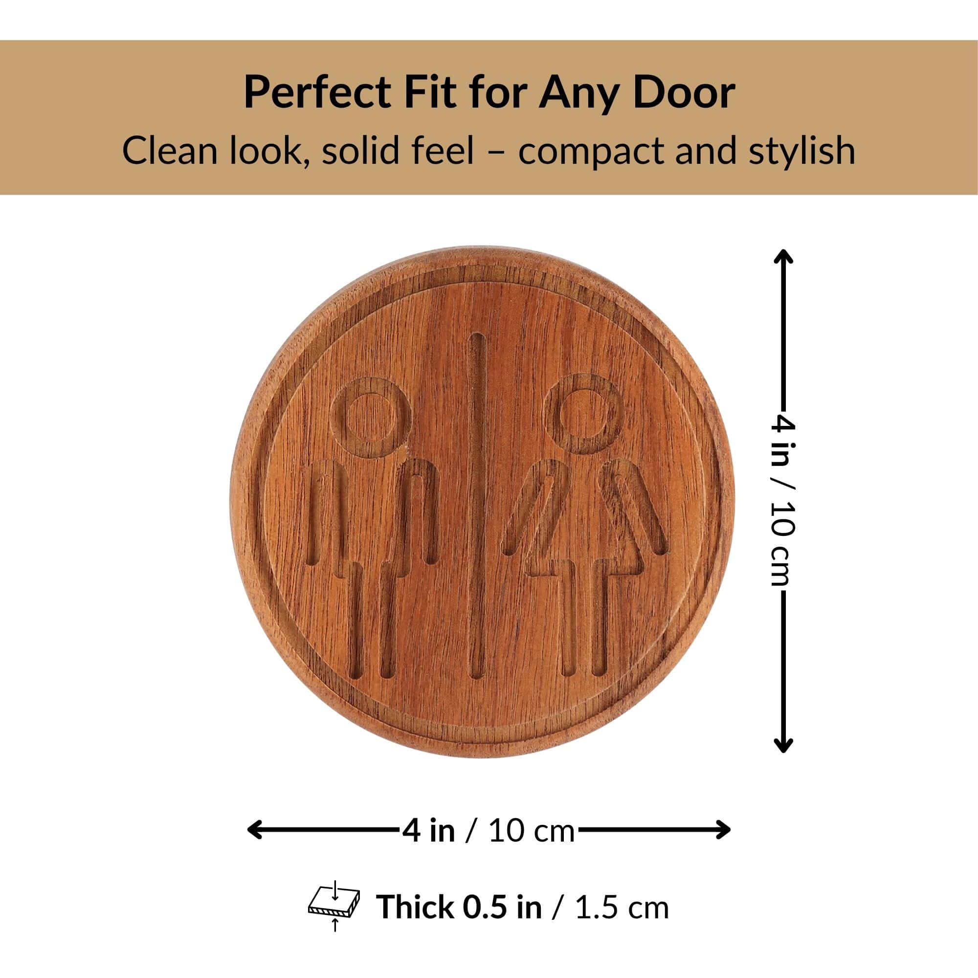 evideco-plaque-porte-toilettes-bois-rond-marron-mixte-adh-sive image 6