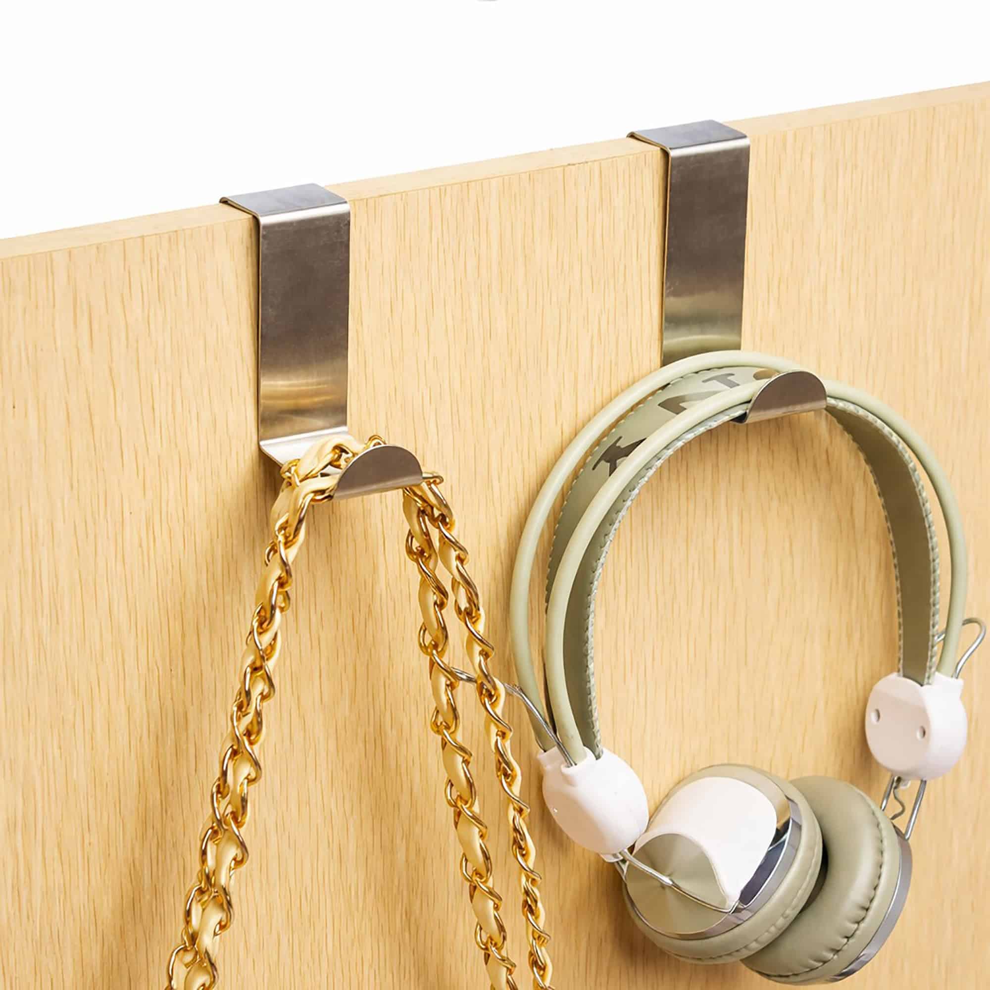 evideco-crochet-de-porte-inox-argent-lot-2-gain-de-place image 4