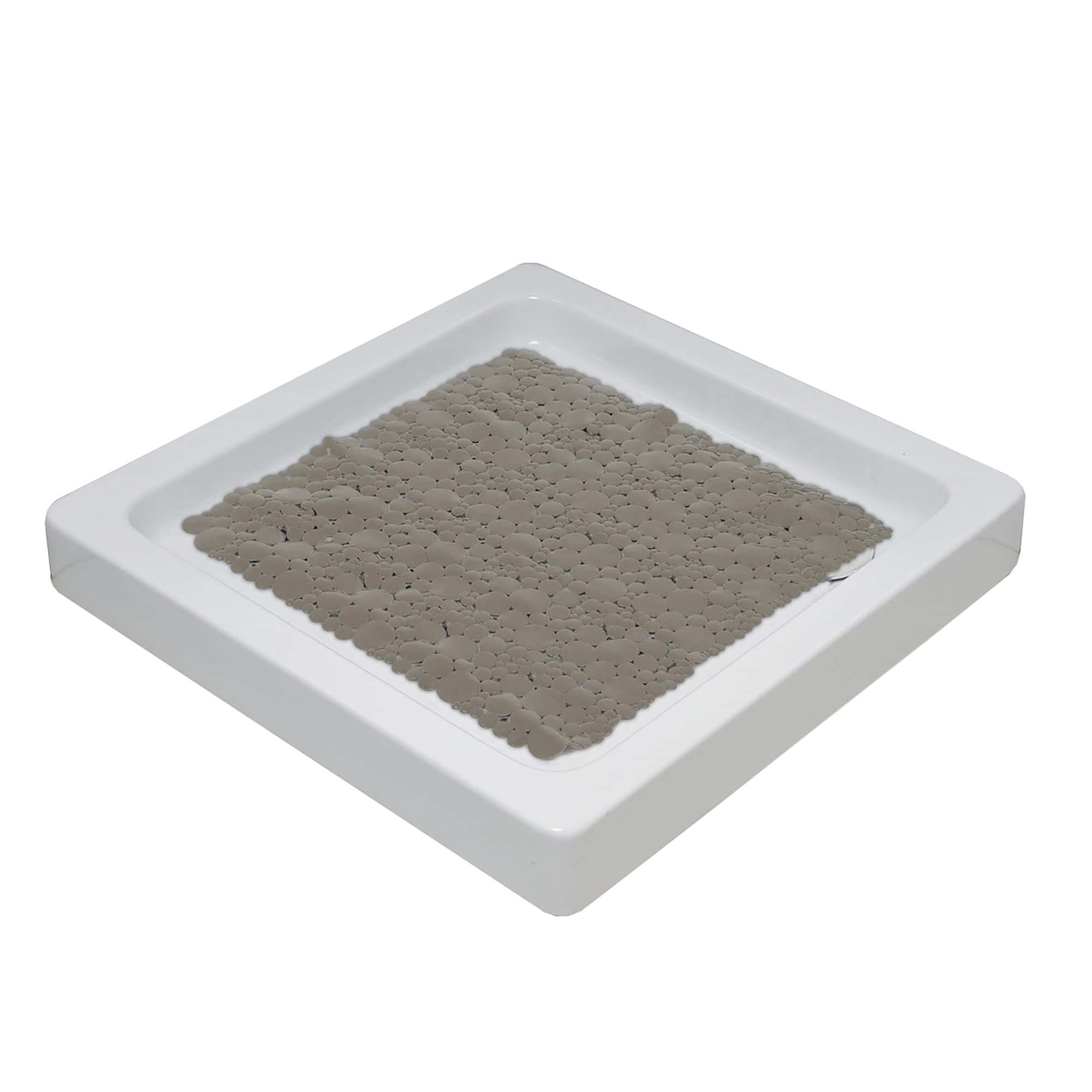 evideco-shower-accessories-tapis-douche-carr-taupe-bulles-50x50 image 4