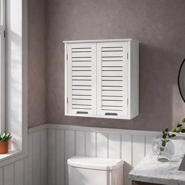 evideco-miami-armoire-murale-blanche-double-porte image 1