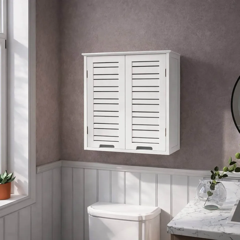 evideco-miami-armoire-murale-blanche-double-porte image 1