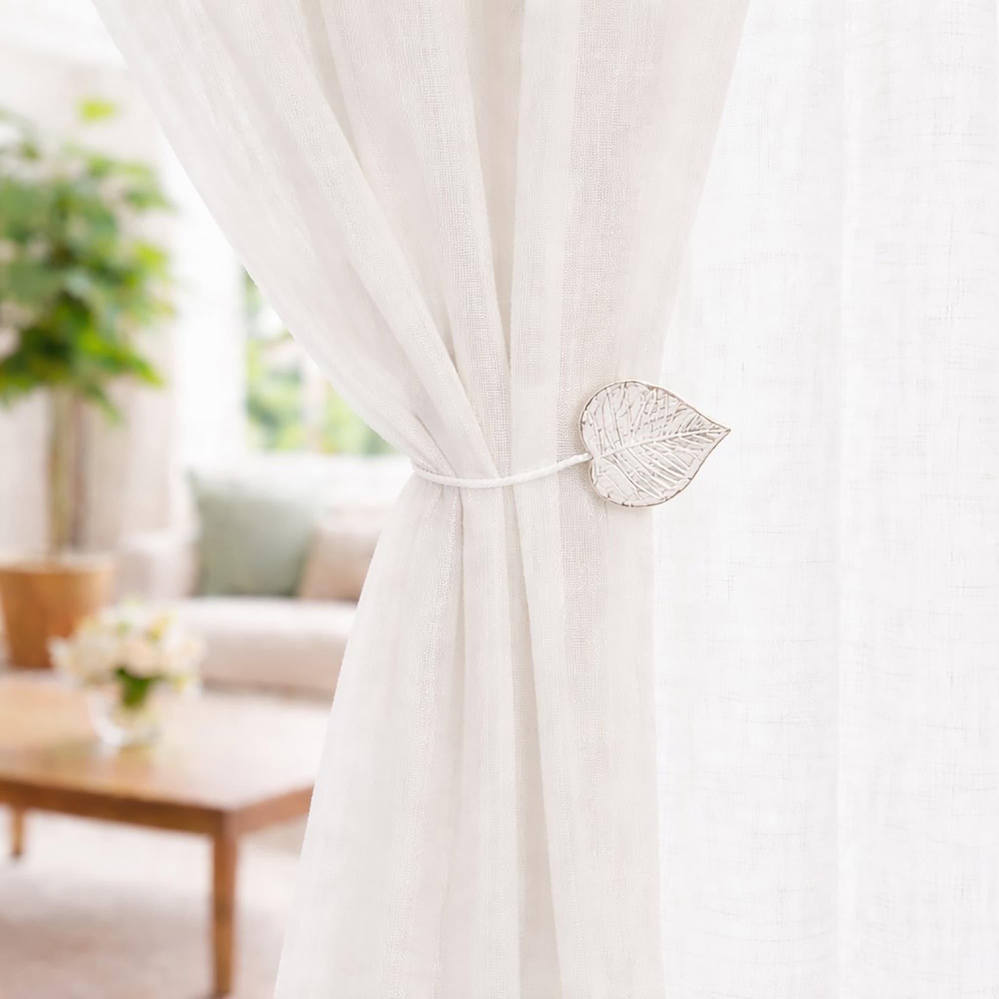 evideco-home-accessories-embrasse-rideau-magn-tique-c-ur-blanc image 3