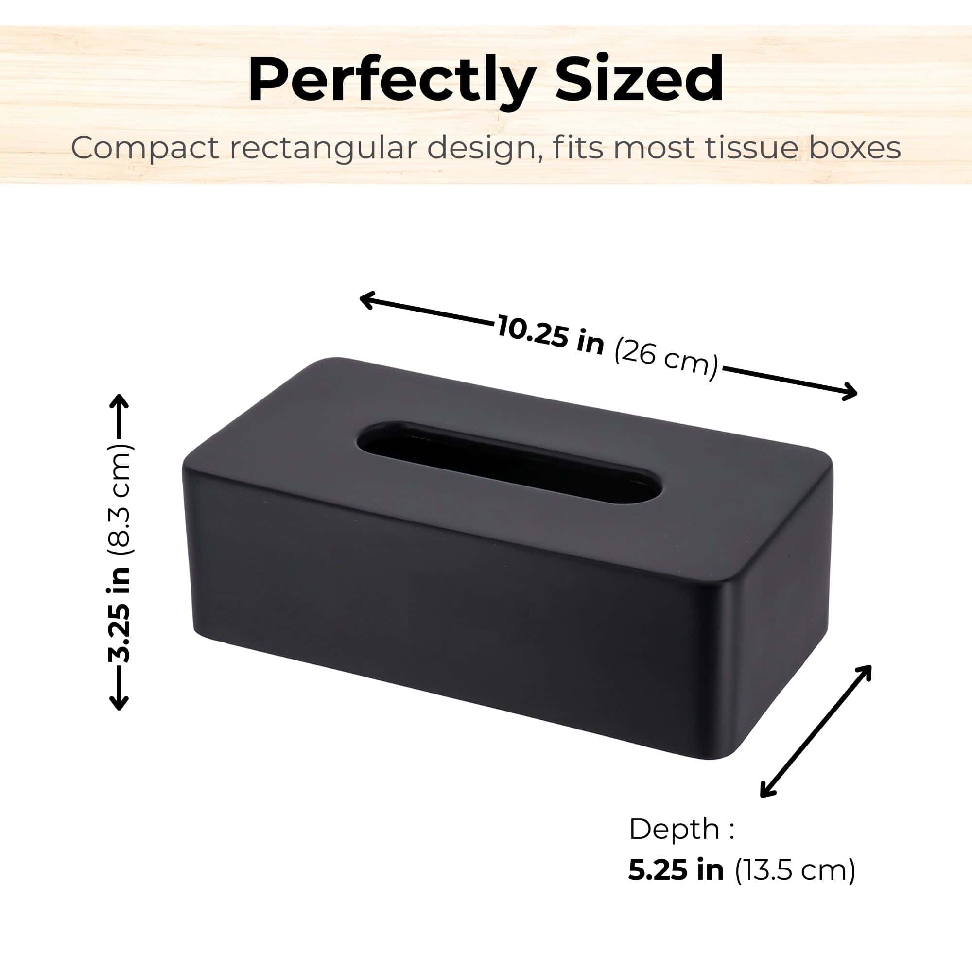 evideco-japandi-bo-te-mouchoirs-noire-rectangulaire-polyresin image 6