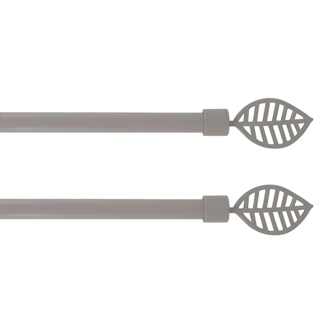 evideco-tringle-rideau-extensible-simple-acier-taupe-127-208-cm image 1
