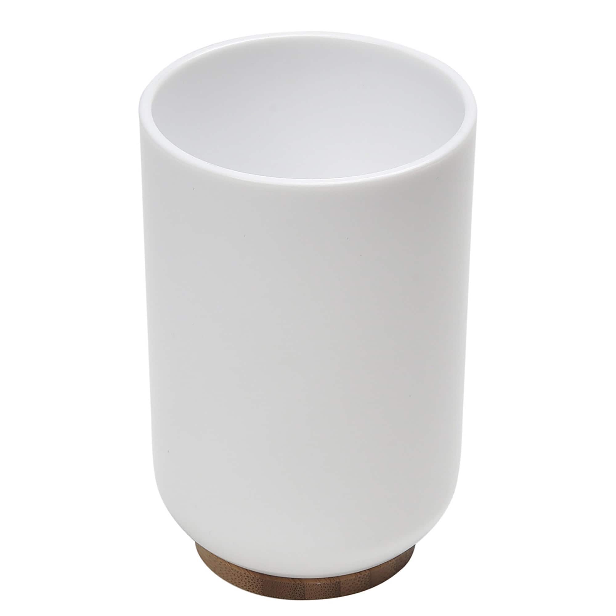 evideco-padang-gobelet-salle-de-bain-blanc-bambou-300-ml image 7