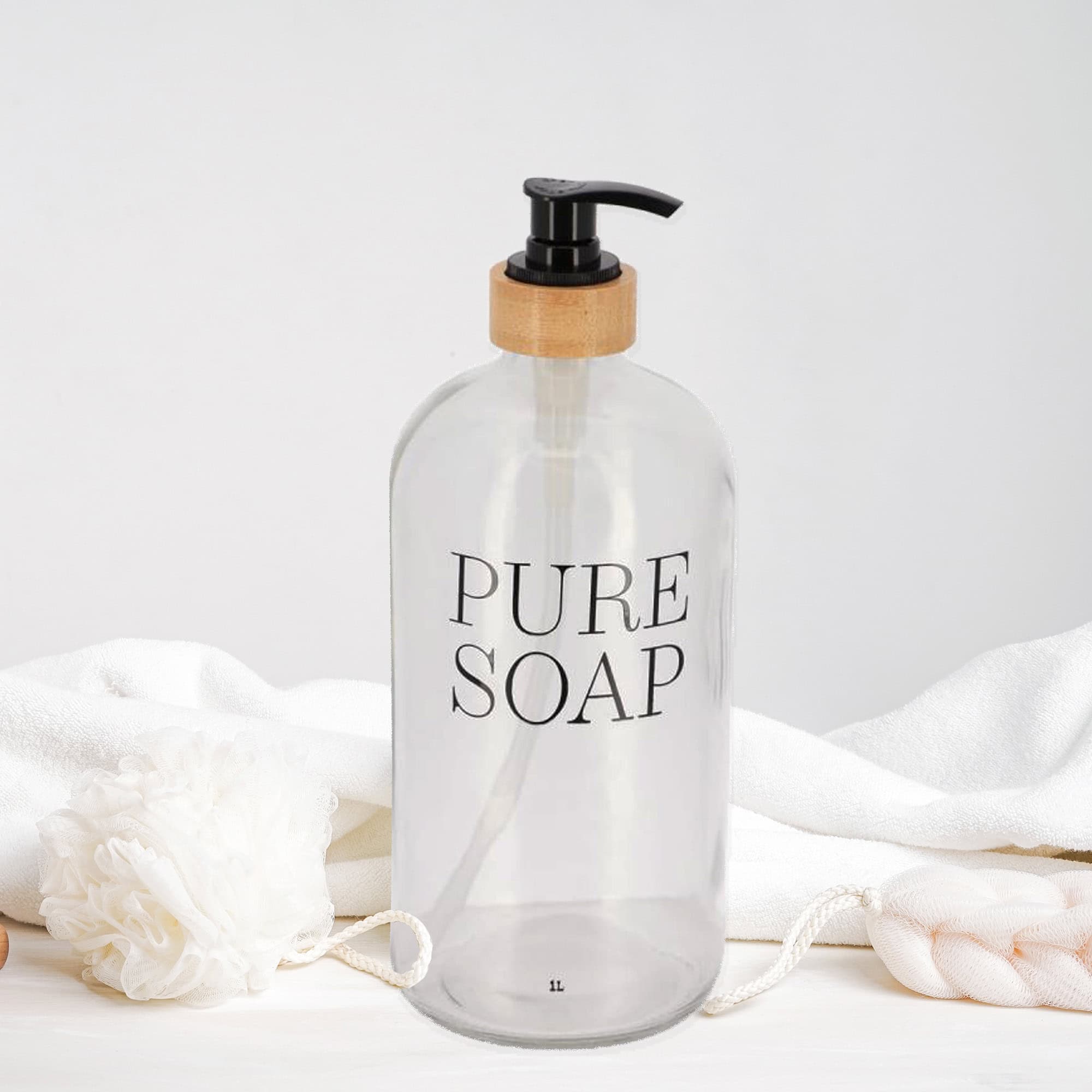 evideco-pure-soap-distributeur-savon-verre-bambou-1-l image 6