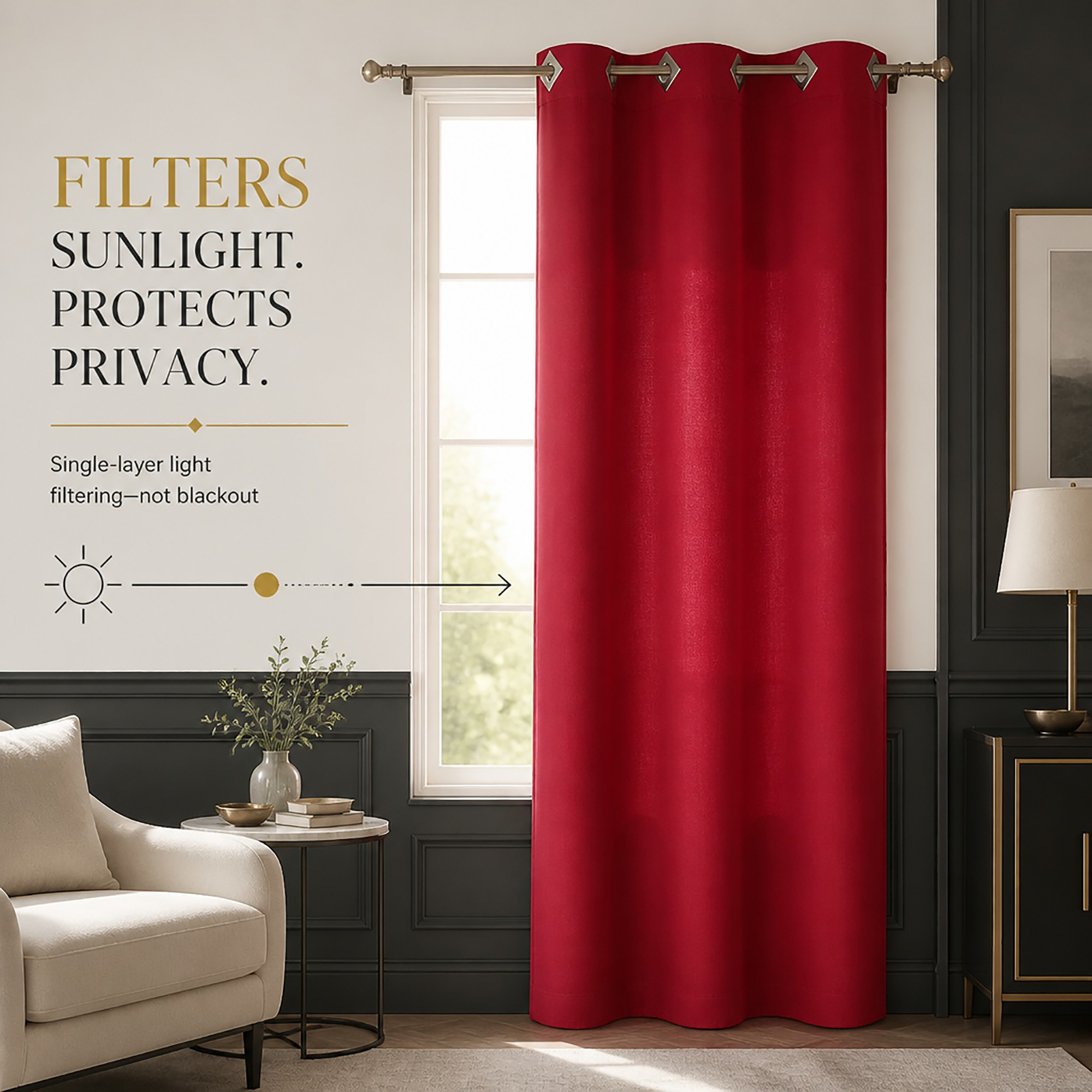 evideco-rideau-su-de-rouge-rubis-95x55-illets-filtrant image 3