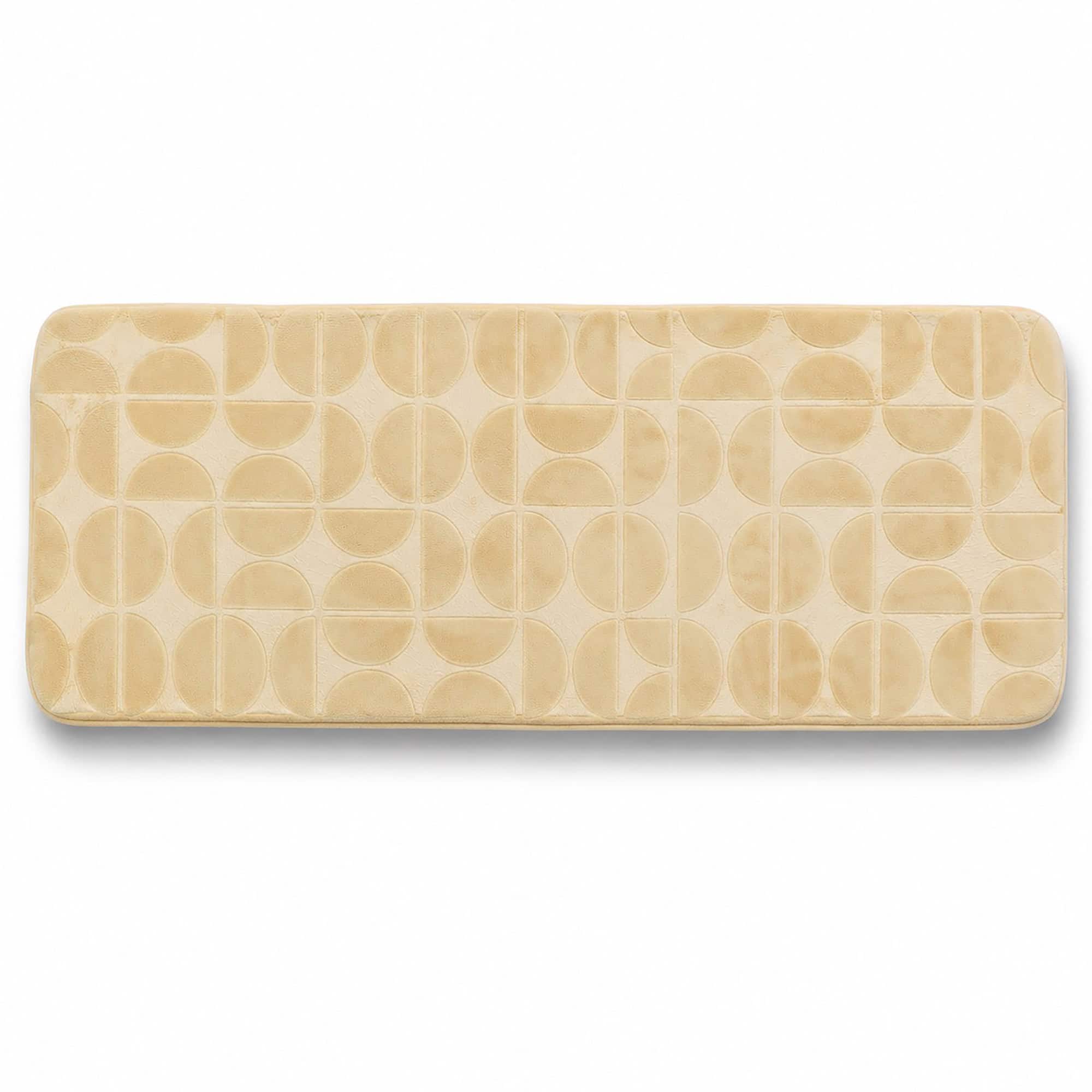 evideco-demi-lune-tapis-de-bain-cr-me-45x120-mousse-m-moire image 8