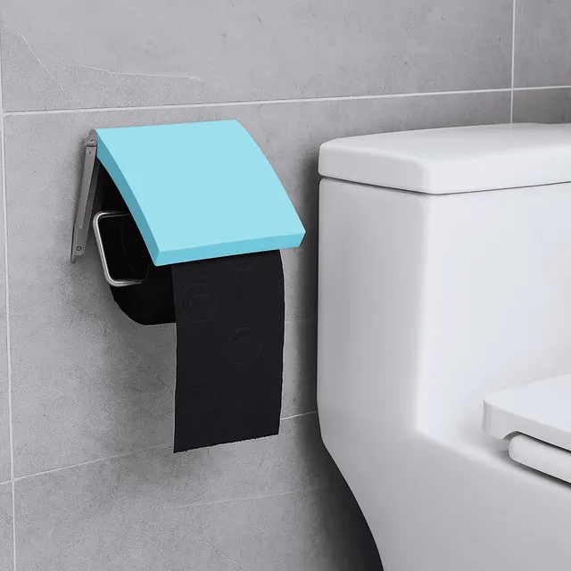 evideco-porte-papier-toilette-mural-bleu-aqua image 1