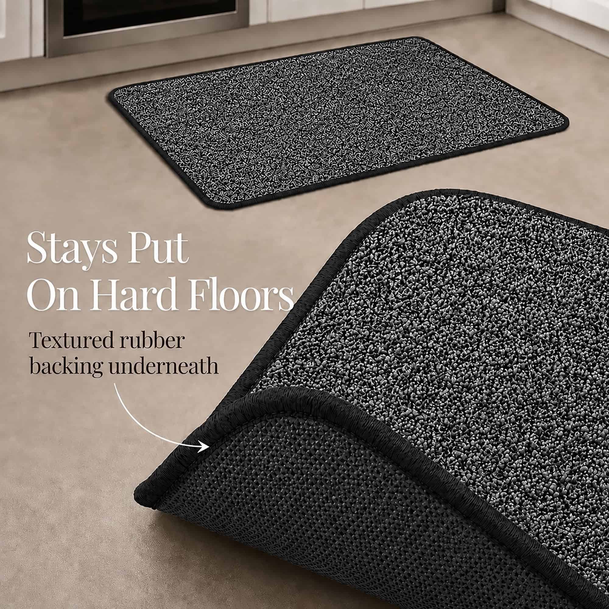 evideco-home-accessories-lot-2-tapis-cuisine-noir-mouchet-lavable image 4