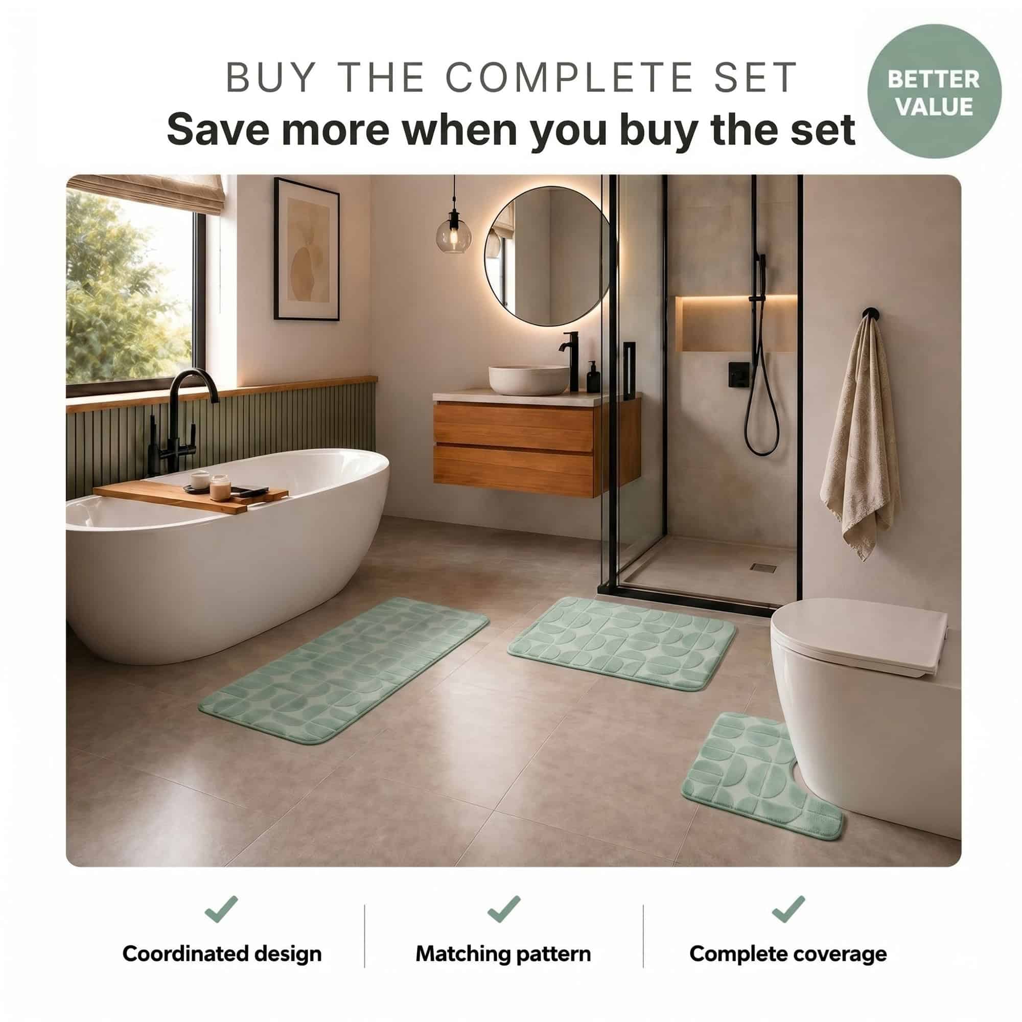 evideco-demi-lune-lot-3-tapis-salle-de-bain-vert-sauge-m-moire image 5