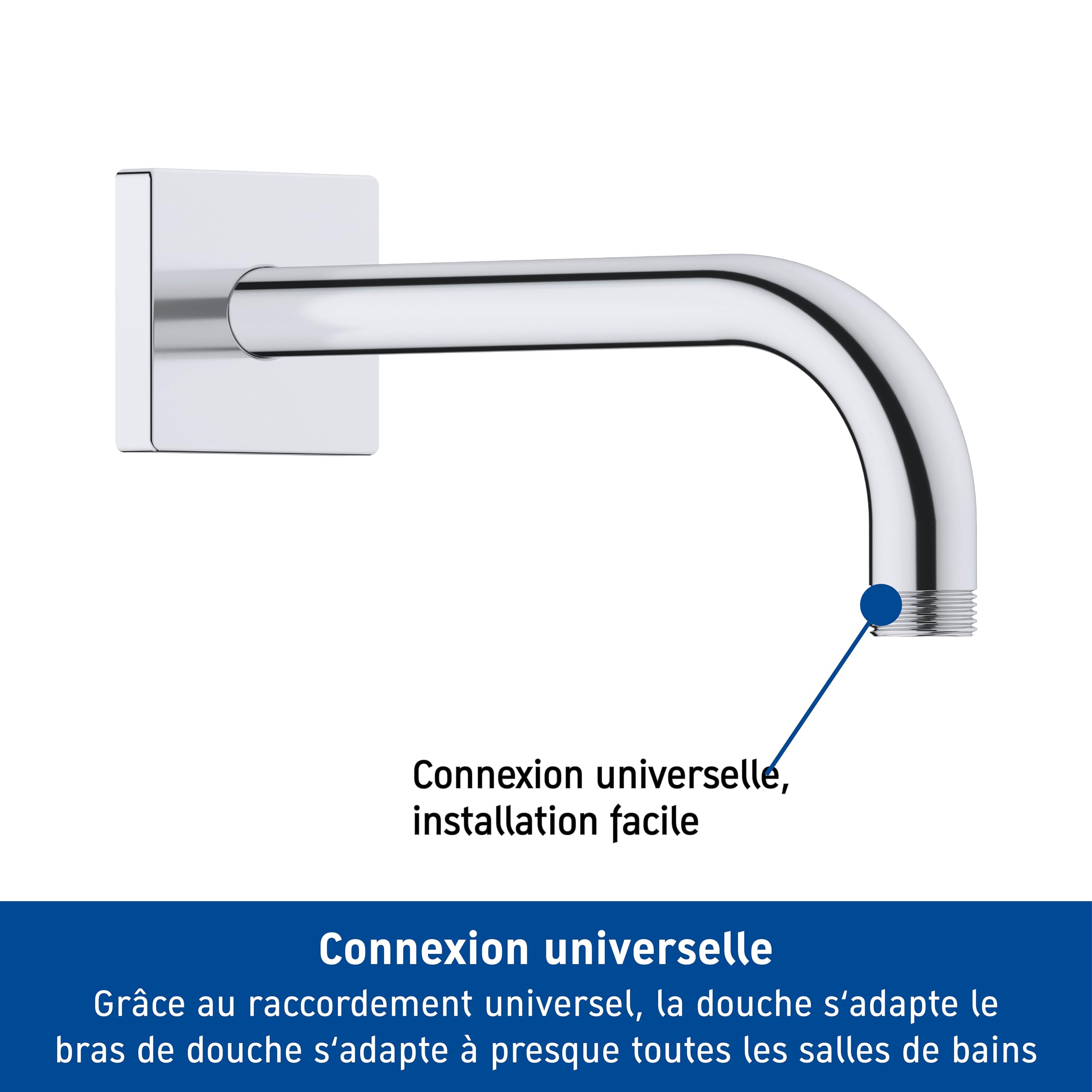 duravit-universal-bras-de-douche-210-mm-chrom-rosace-carr-e image 2
