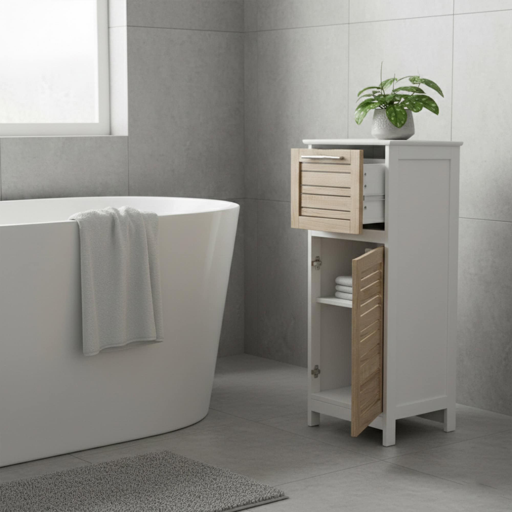 evideco-stockholm-meuble-salle-de-bain-blanc-ch-ne-compact image 2