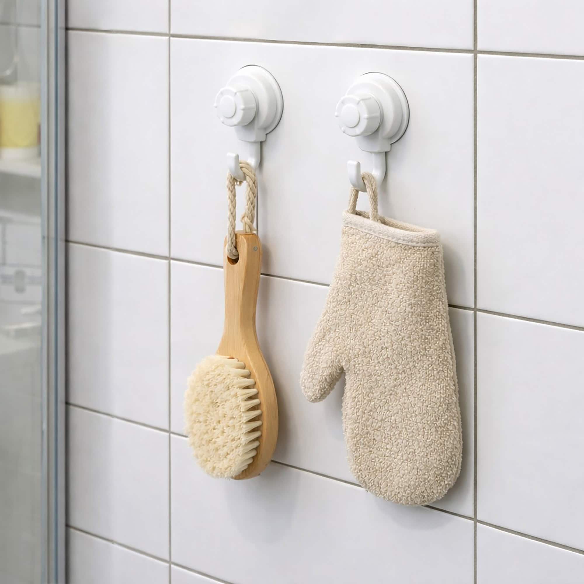 evideco-crochets-ventouse-blancs-lot-de-2-salle-de-bain image 1