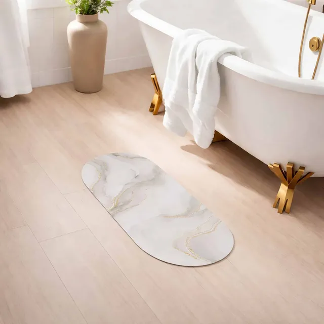 evideco-marble-vein-tapis-bain-runner-absorbant-40x18-marbre image 1