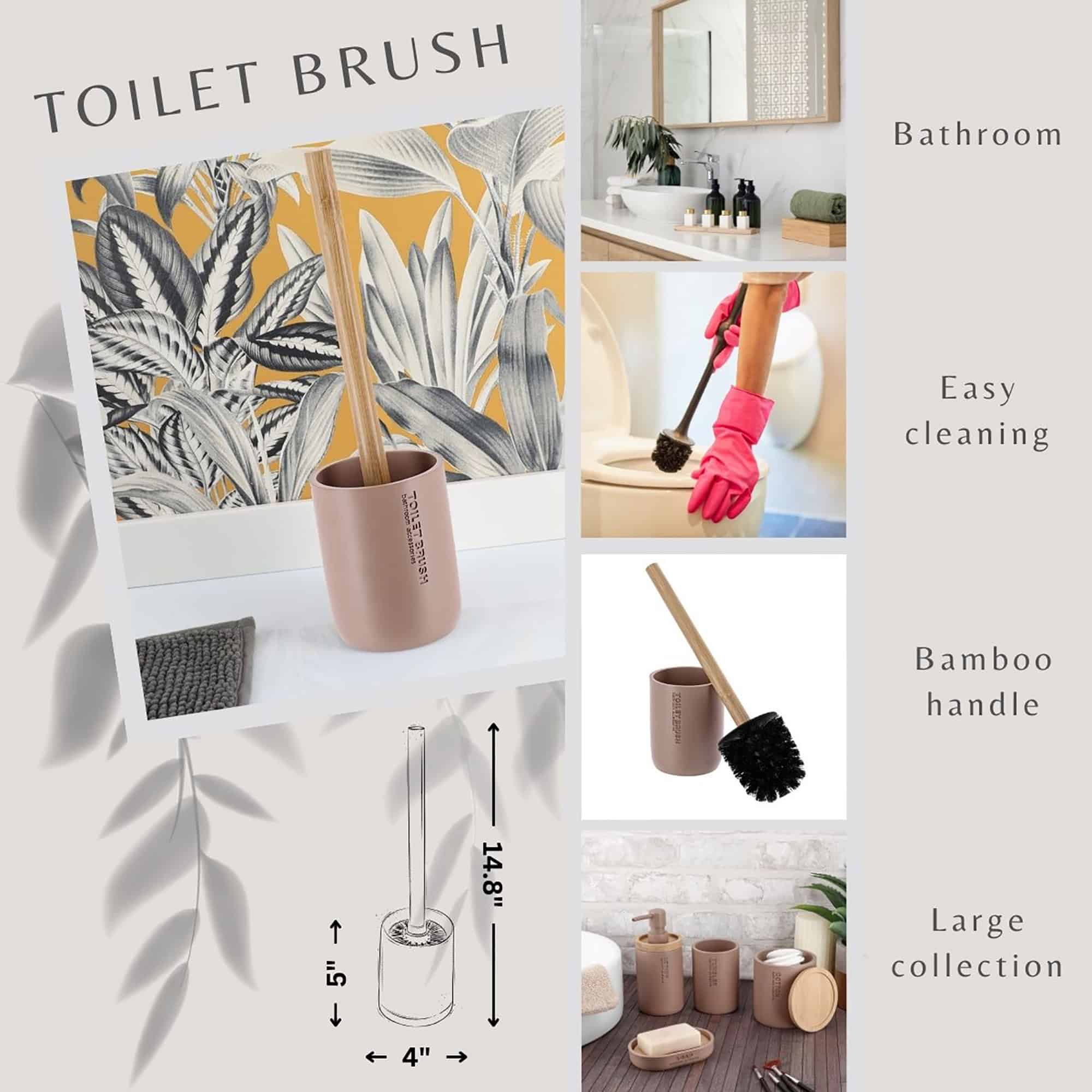 evideco-brosse-wc-cappuccino-bambou-avec-support image 4