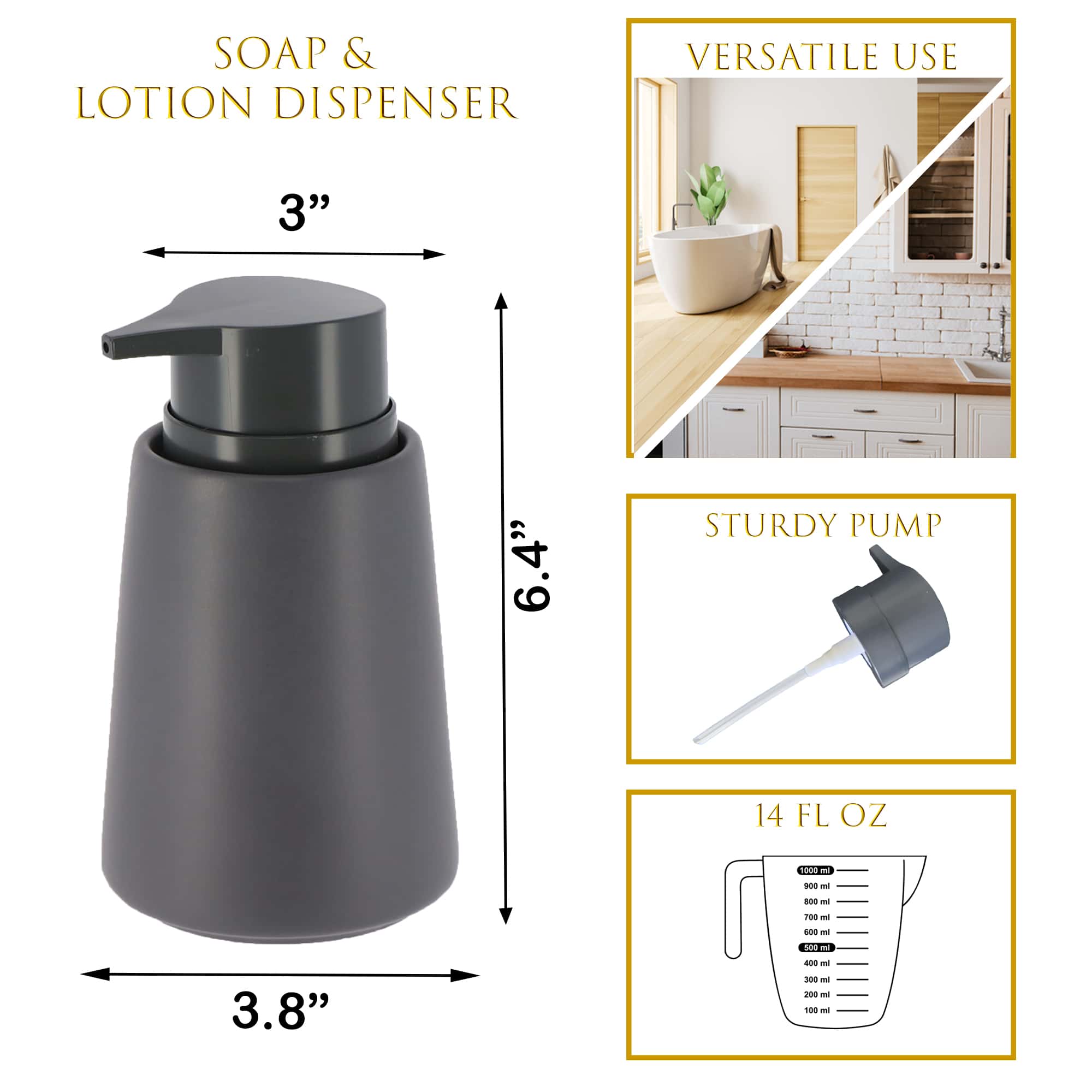 evideco-distributeur-savon-gr-s-gris-414-ml image 3