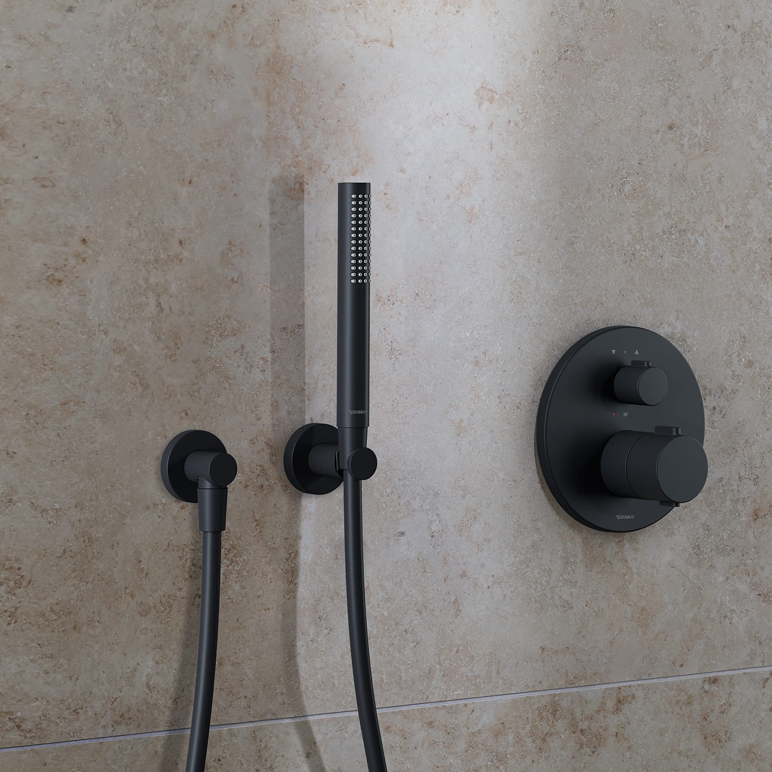 duravit-universal-support-douchette-rond-noir-mat-mural image 3