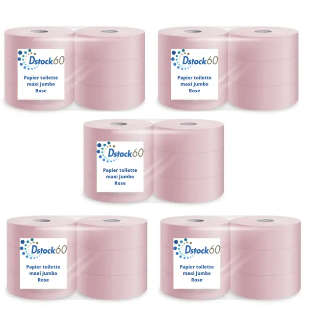 dstock60-papier-toilette-rose-maxi-jumbo-1-pli-lot-30-pro image 1