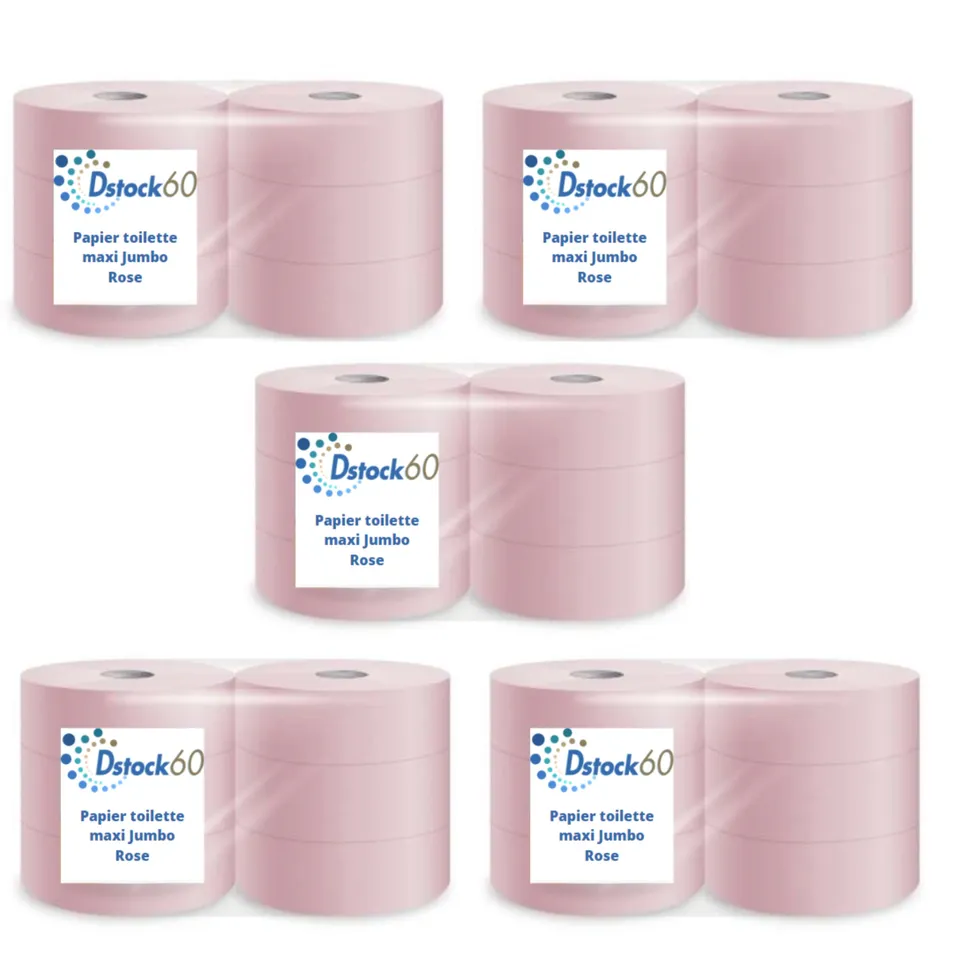 dstock60-papier-toilette-rose-maxi-jumbo-1-pli-lot-30-pro image 1
