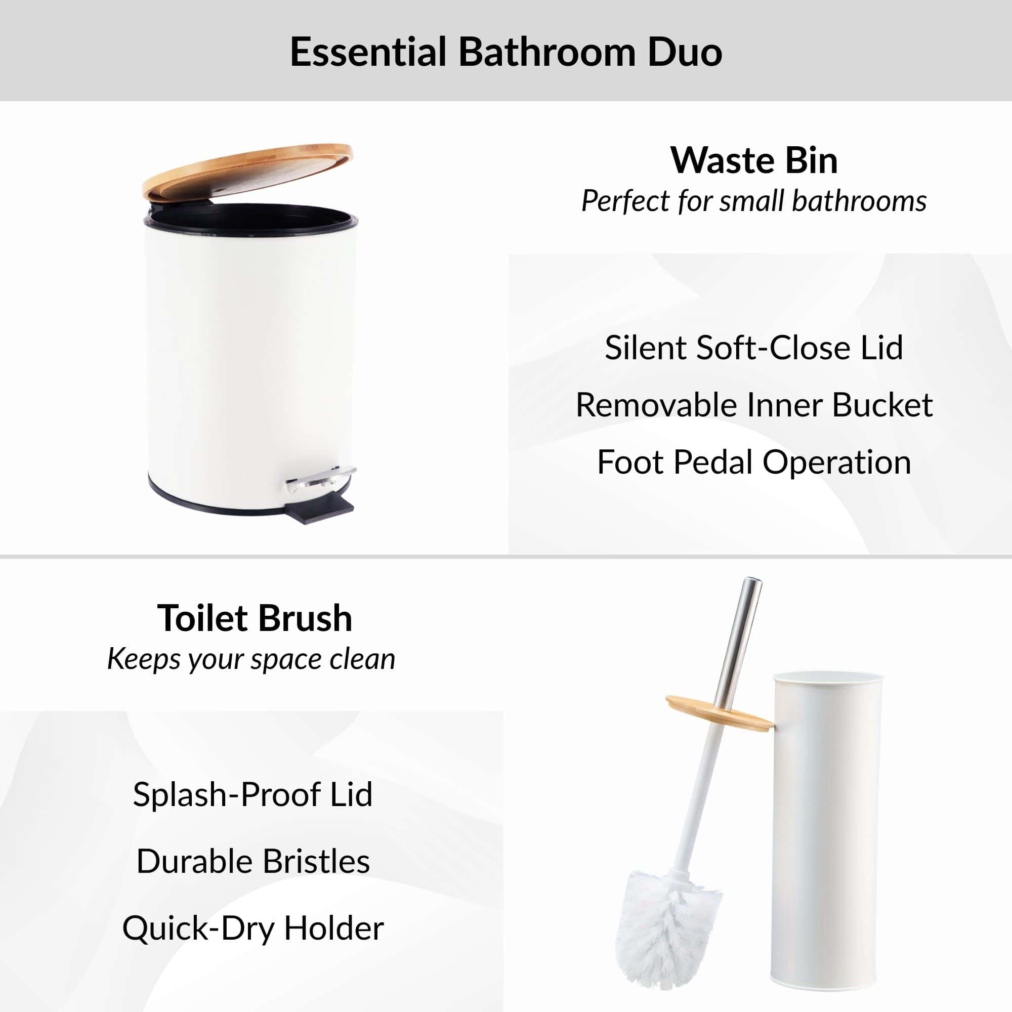 evideco-toilet-seats-set-salle-de-bain-blanc-bambou-poubelle-brosse image 3