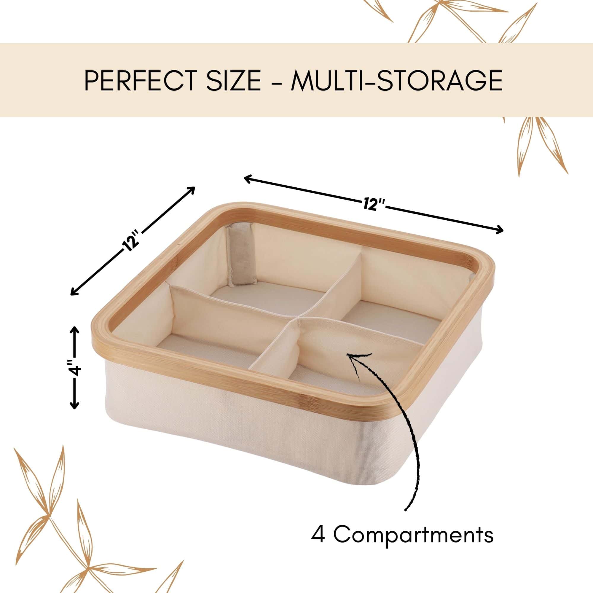 evideco-panier-rangement-cru-bambou-pliable-4-cases image 3