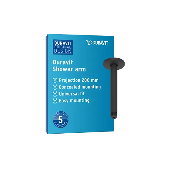 duravit-universal-bras-de-douche-plafond-200-mm-noir-mat image 1