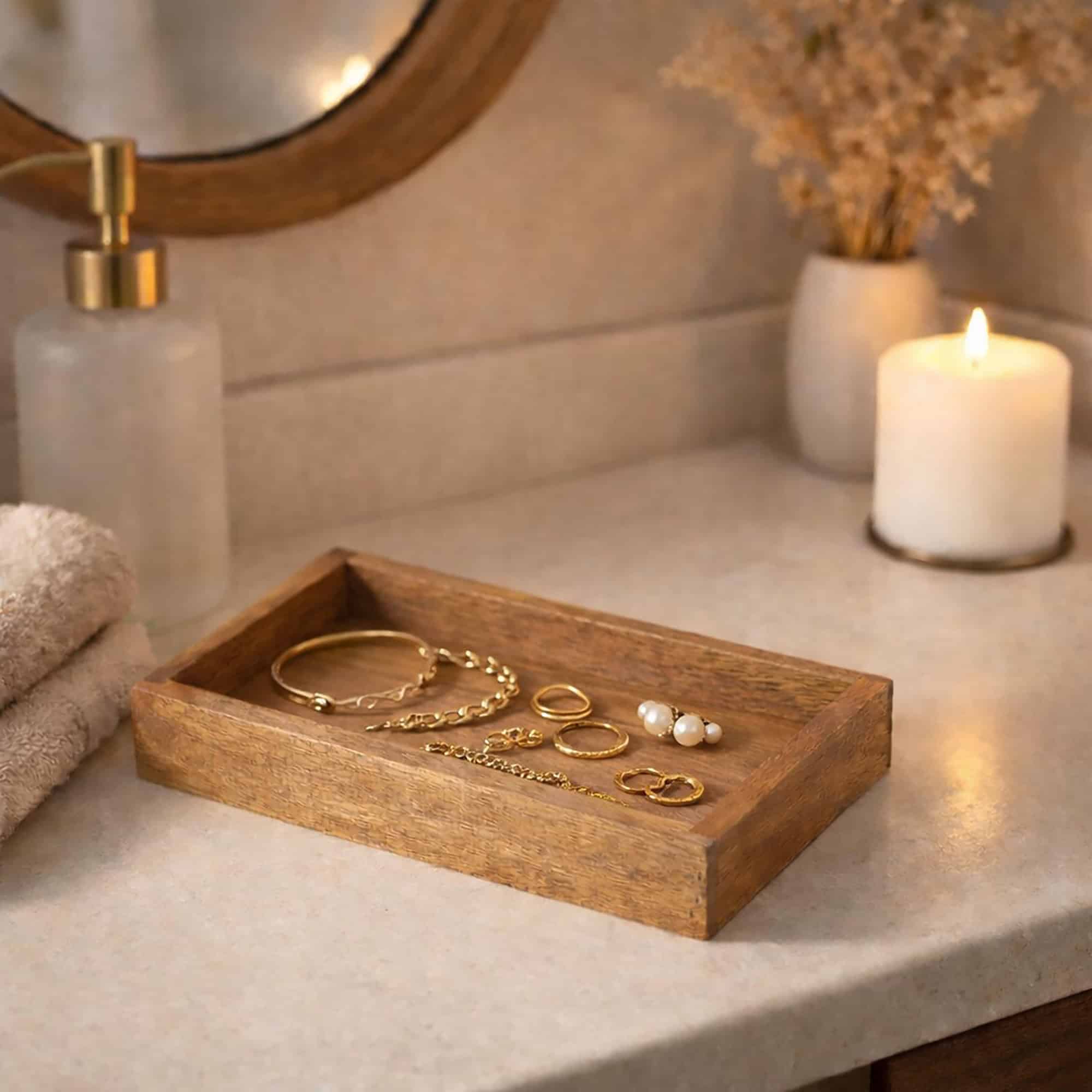 evideco-bathroom-accessories-plateau-acacia-rectangulaire-salle-de-bain image 2