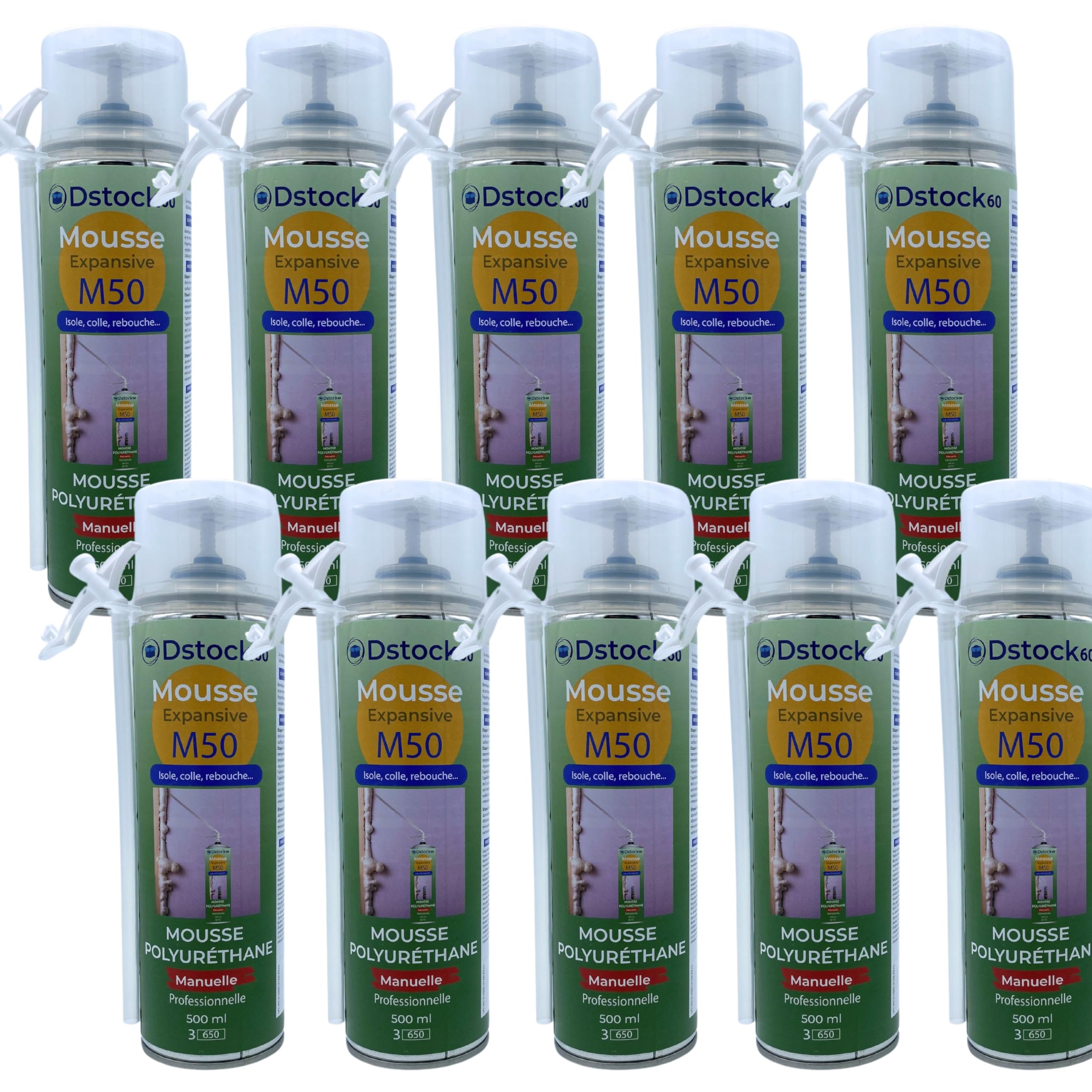 dstock60-mousse-expansive-manuelle-500-ml-lot-de-10 image 1