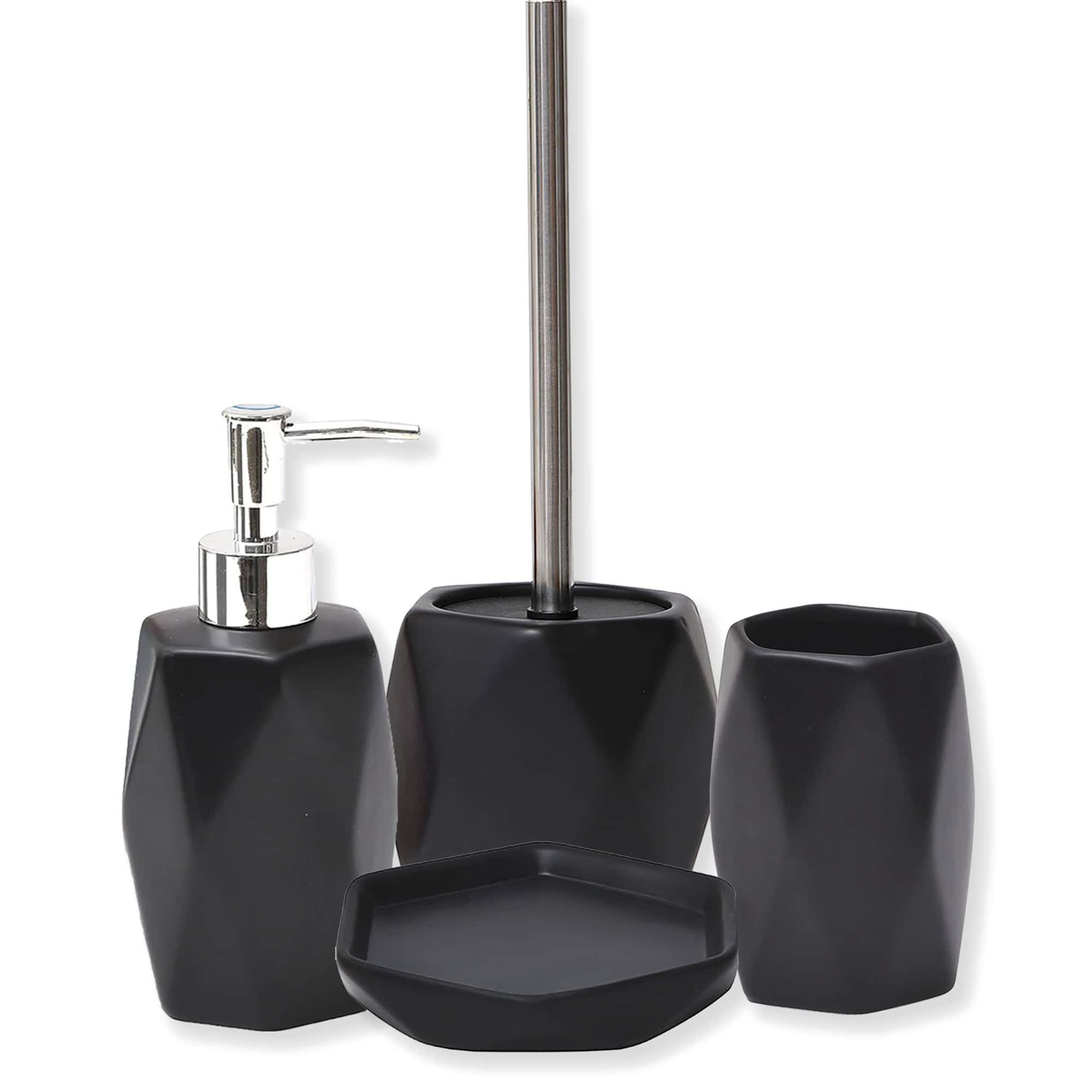 evideco-diamond-ensemble-salle-de-bain-4-pi-ces-noir image 5