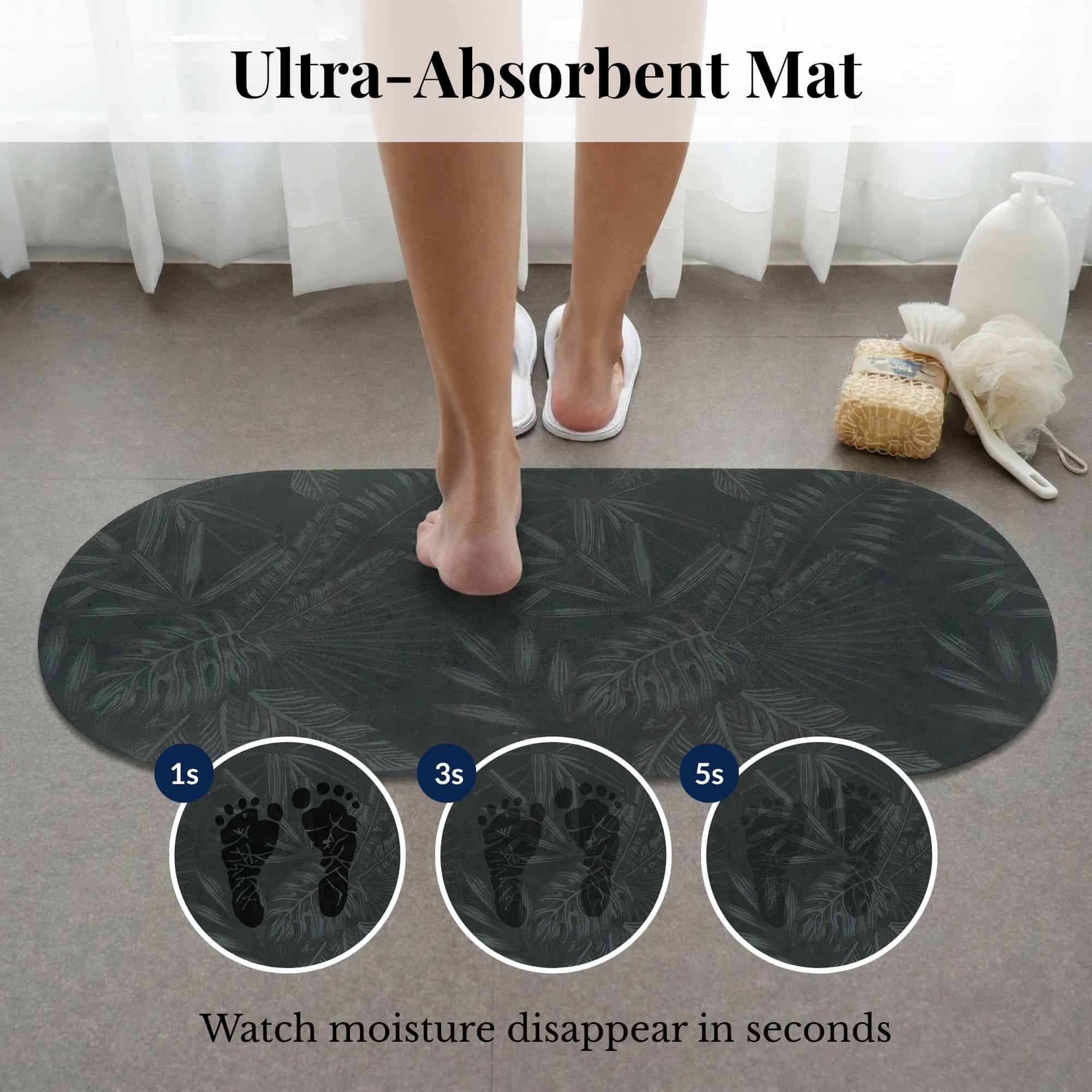 evideco-bathroom-mats-tapis-de-bain-runner-40x18-tropical-nuit-absorbant image 3