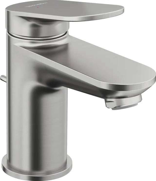 duravit-wave-wa1010001070-robinet-lavabo-inox-bross-avec-bonde image 1