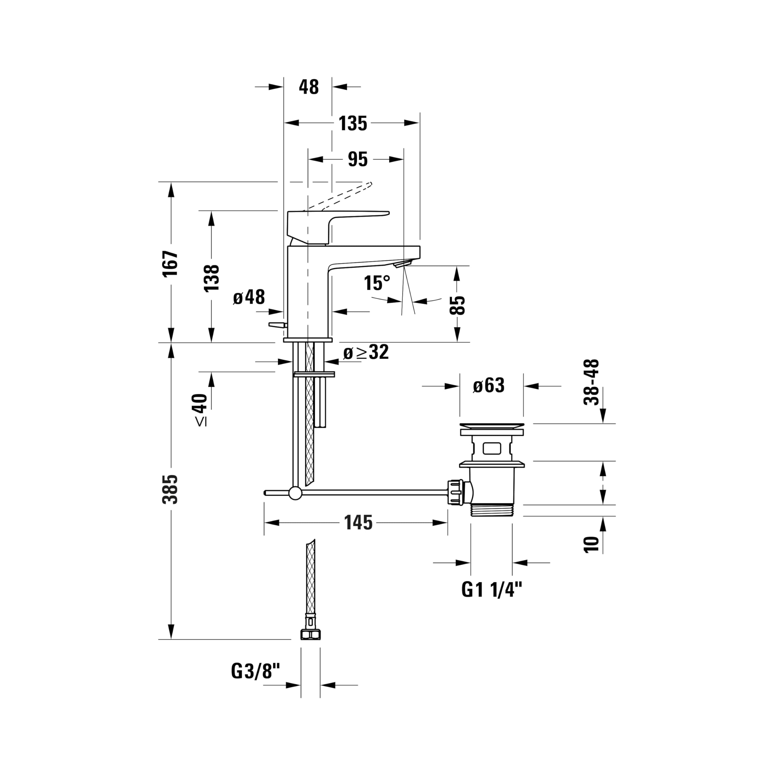 duravit-manhattan-mh1010001046-mitigeur-lavabo-noir-mat-s image 4