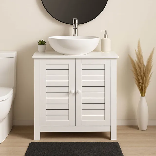 evideco-santorin-meuble-sous-lavabo-blanc-2-portes-ajour-es image 1
