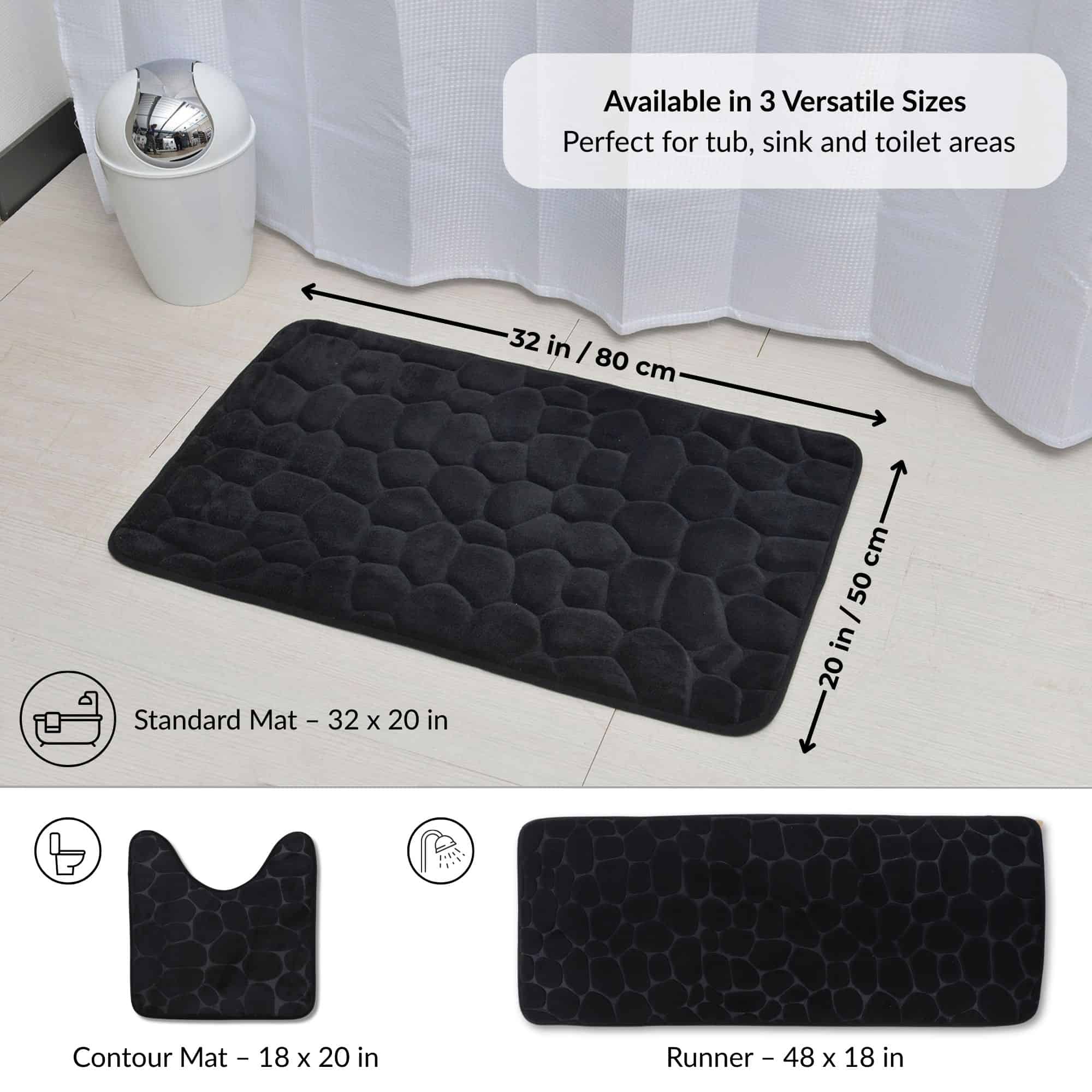 evideco-galets-tapis-de-bain-noir-mousse-m-moire-32x20-ant-d-rapant image 4