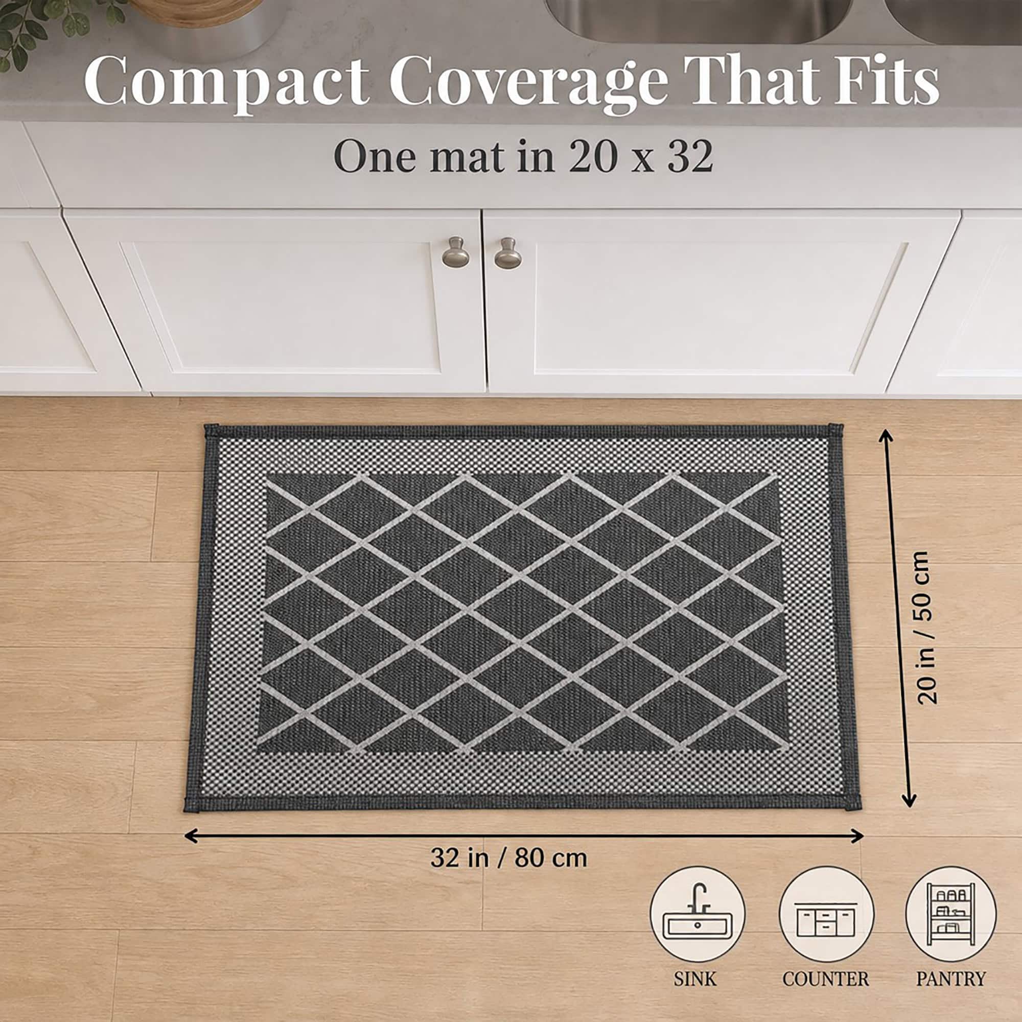 evideco-diamond-gray-20x32-tapis-cuisine-gris-losange image 7