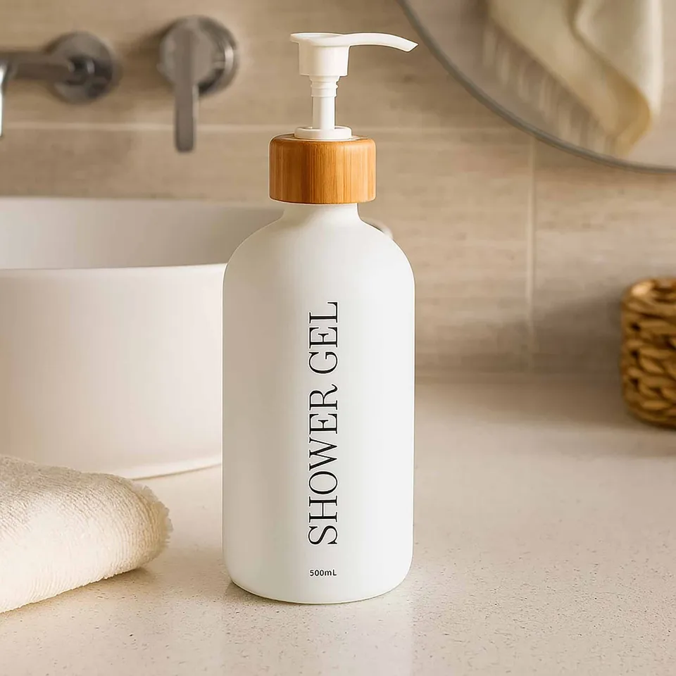 evideco-shower-accessories-distributeur-savon-blanc-mat-500-ml image 1