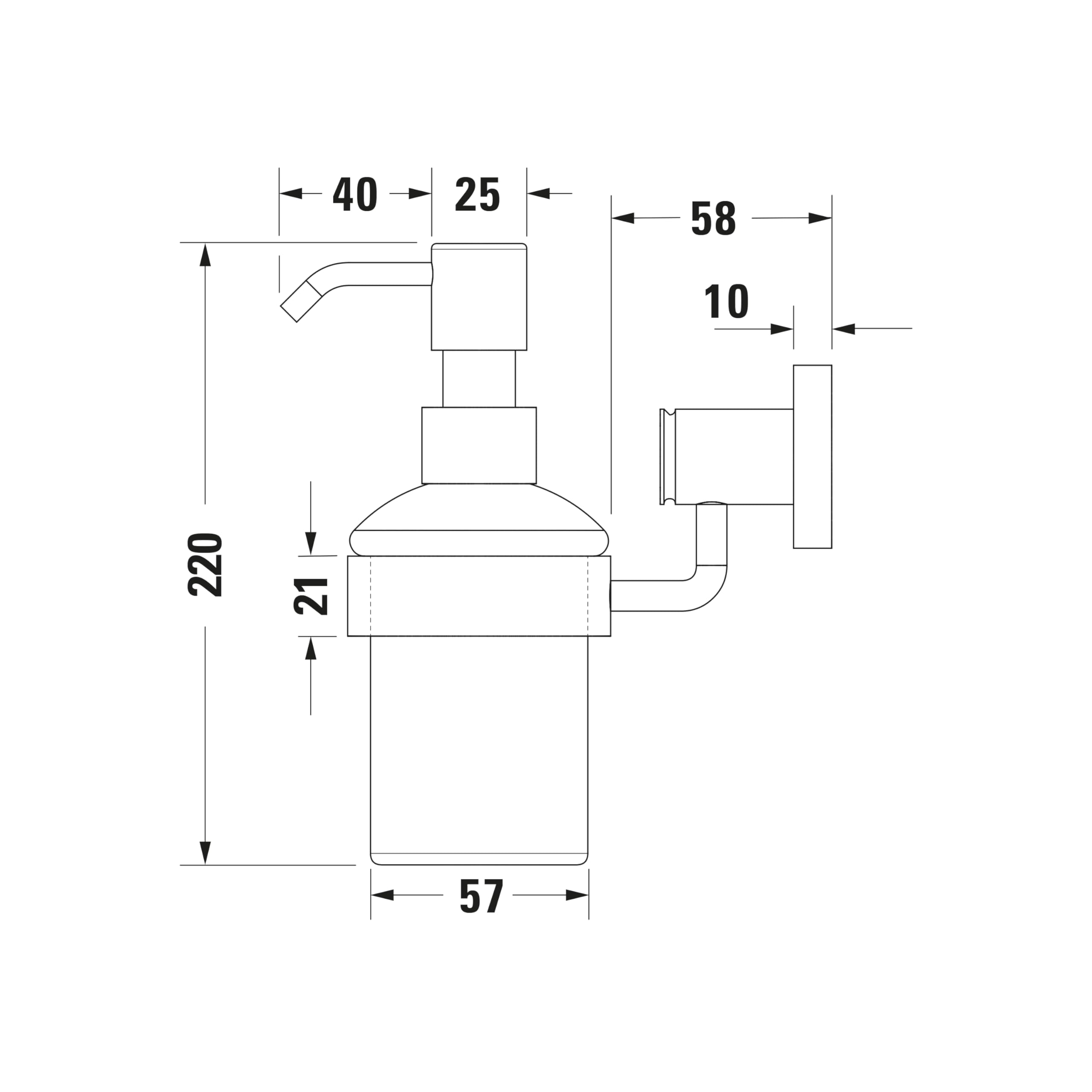 duravit-accessoires-distributeur-savon-mural-chrome-390-ml image 5