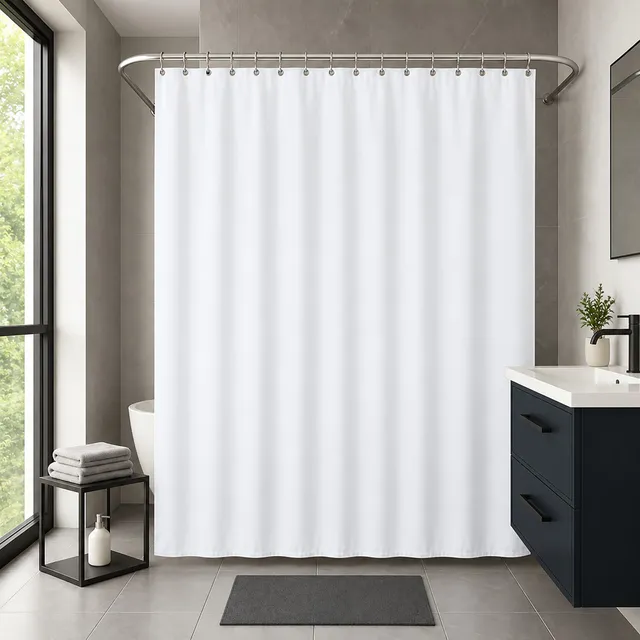 evideco-shower-accessories-rideau-douche-blanc-extra-large-240x200 image 1