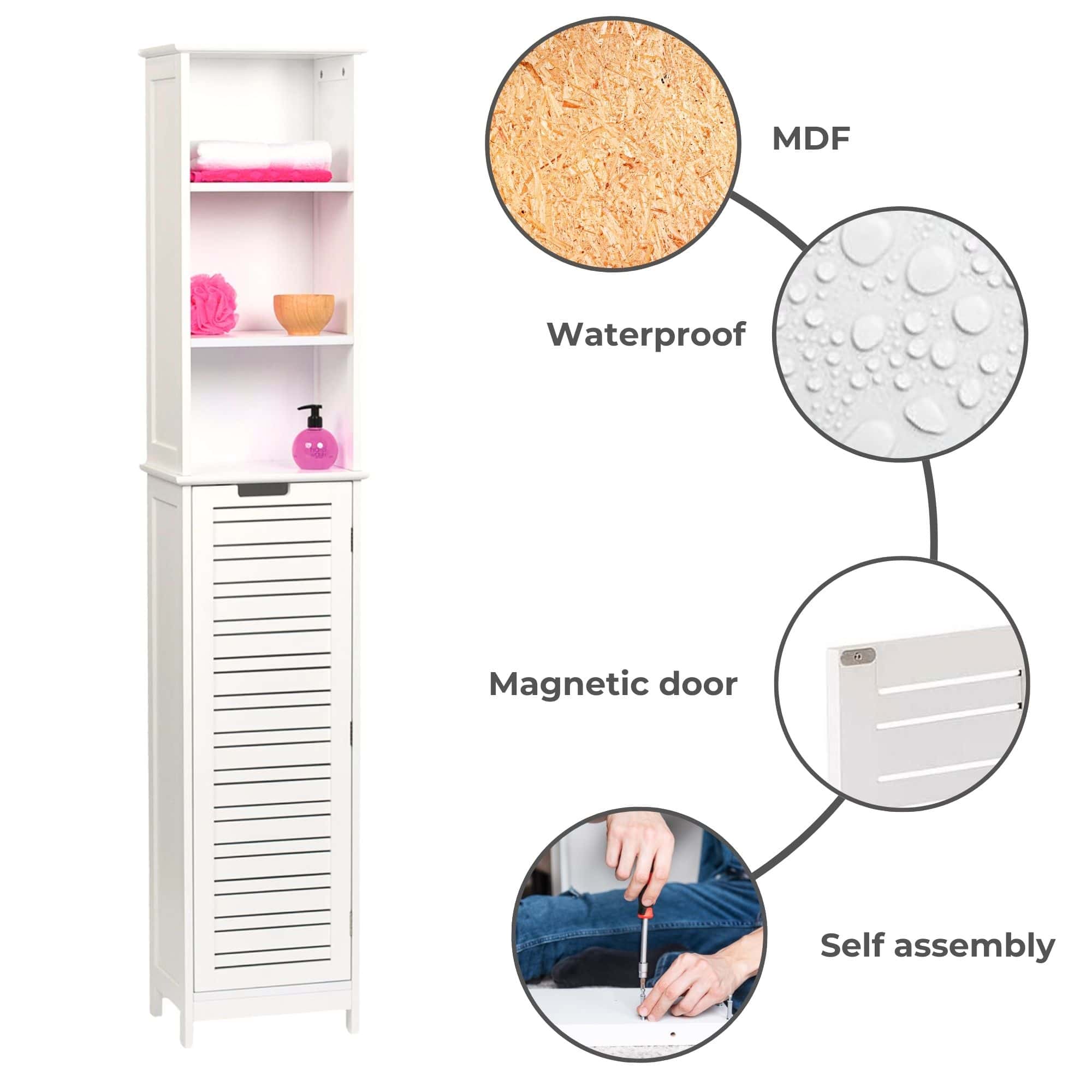 evideco-miami-armoire-salle-de-bain-blanche-haute-slim image 8