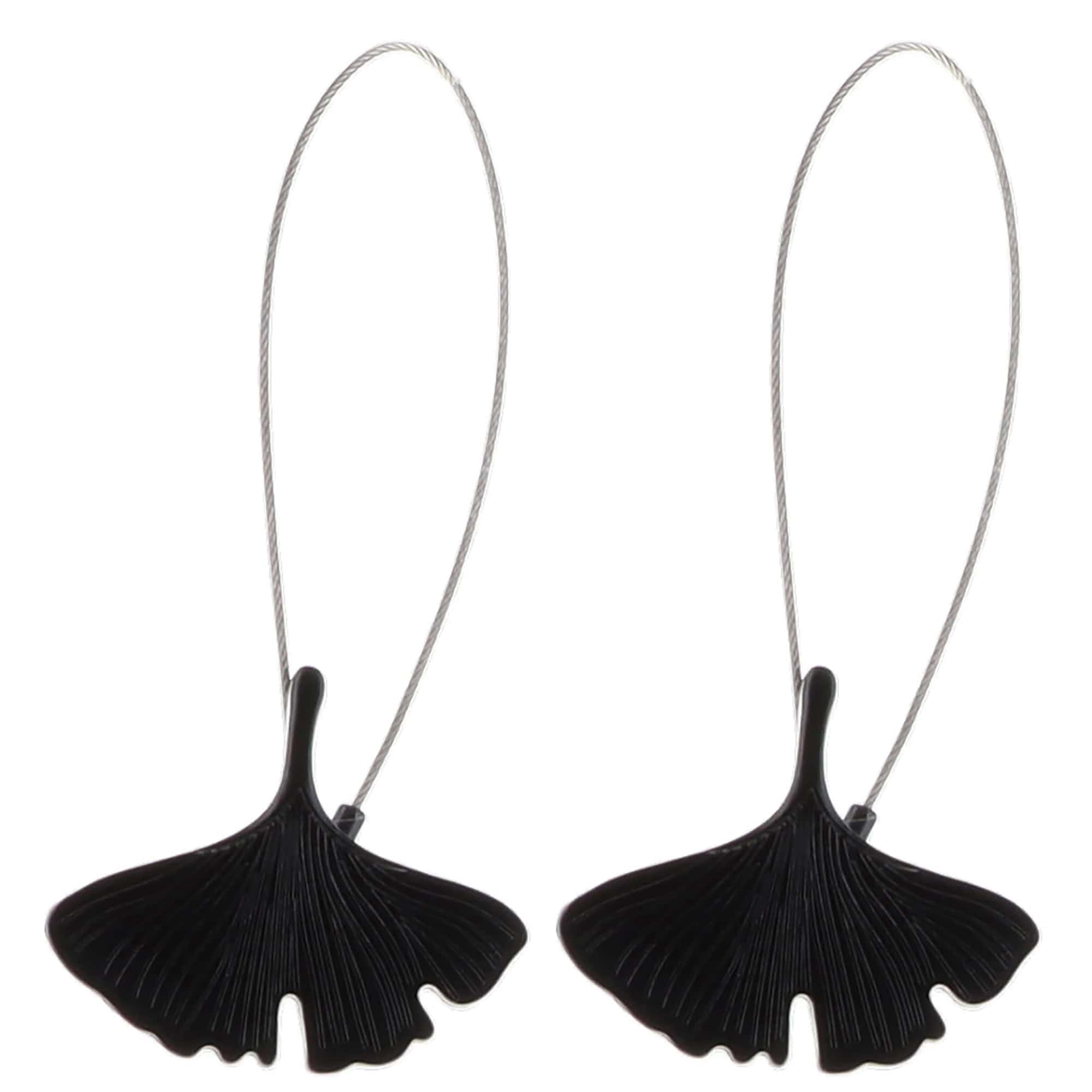 evideco-home-accessories-embrasse-rideau-magn-tique-noir-ginkgo-lot-2 image 8