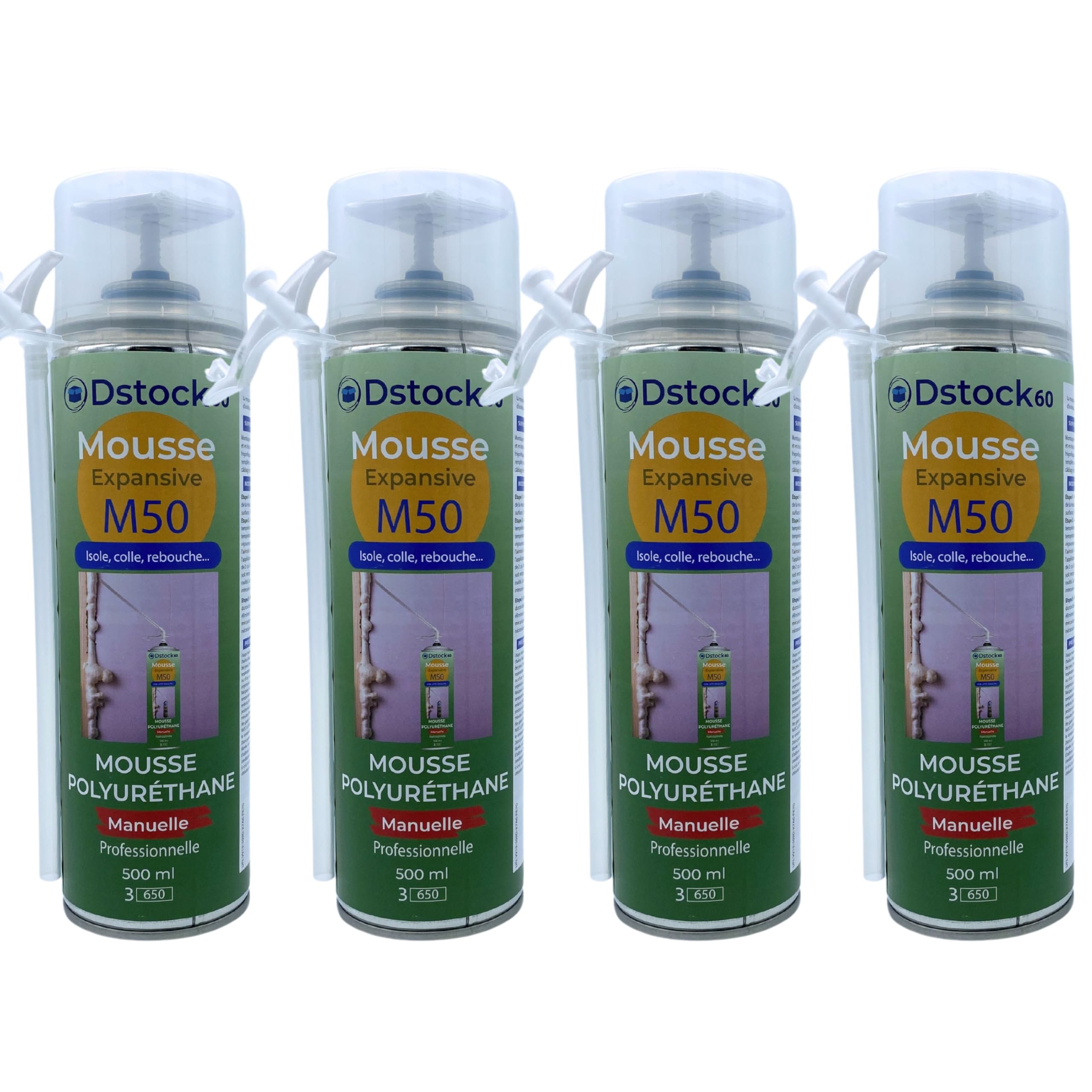 dstock60-mousse-expansive-manuelle-500-ml-lot-de-4-polyur-thane image 1
