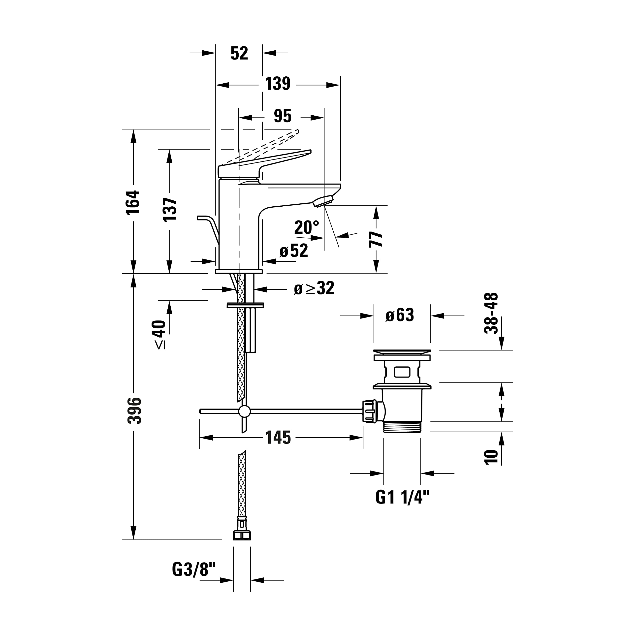 duravit-wave-wa1012001010-mitigeur-lavabo-chrome-minusflow image 3
