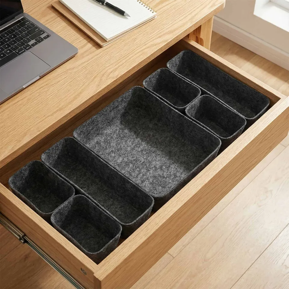 evideco-bathroom-storage-range-tiroir-feutrine-gris-fonc-7-pi-ces image 1