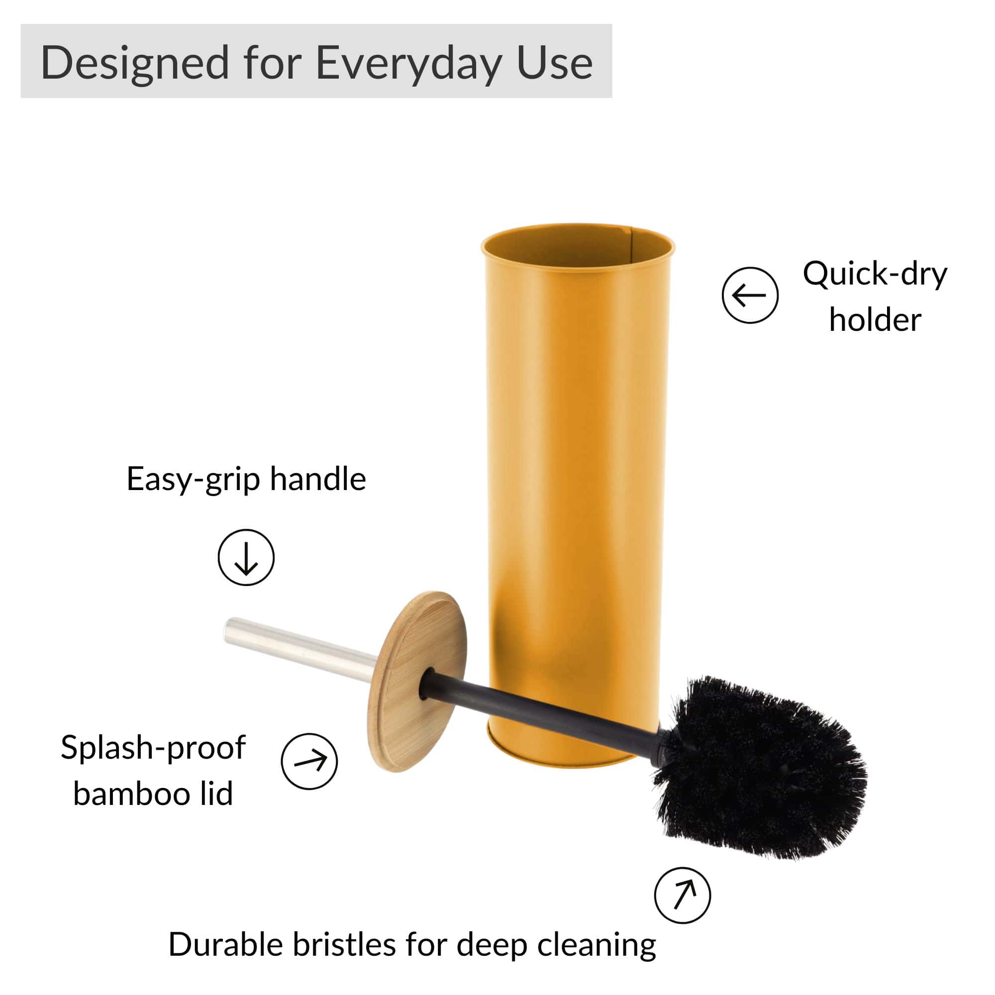 evideco-brosse-wc-m-tal-jaune-moutarde-couvercle-bambou image 4