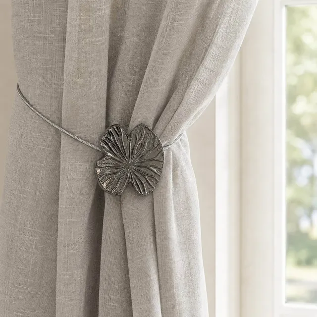 evideco-home-accessories-embrasse-magnetique-nenuphar-graphite image 1