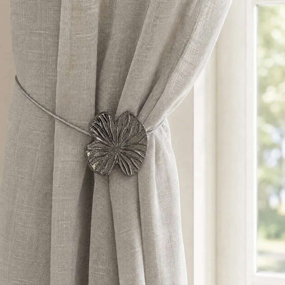 evideco-home-accessories-embrasse-magnetique-nenuphar-graphite image 1
