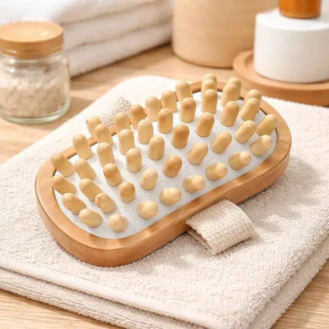 evideco-brosse-de-massage-bois-drainage-rectangulaire image 1