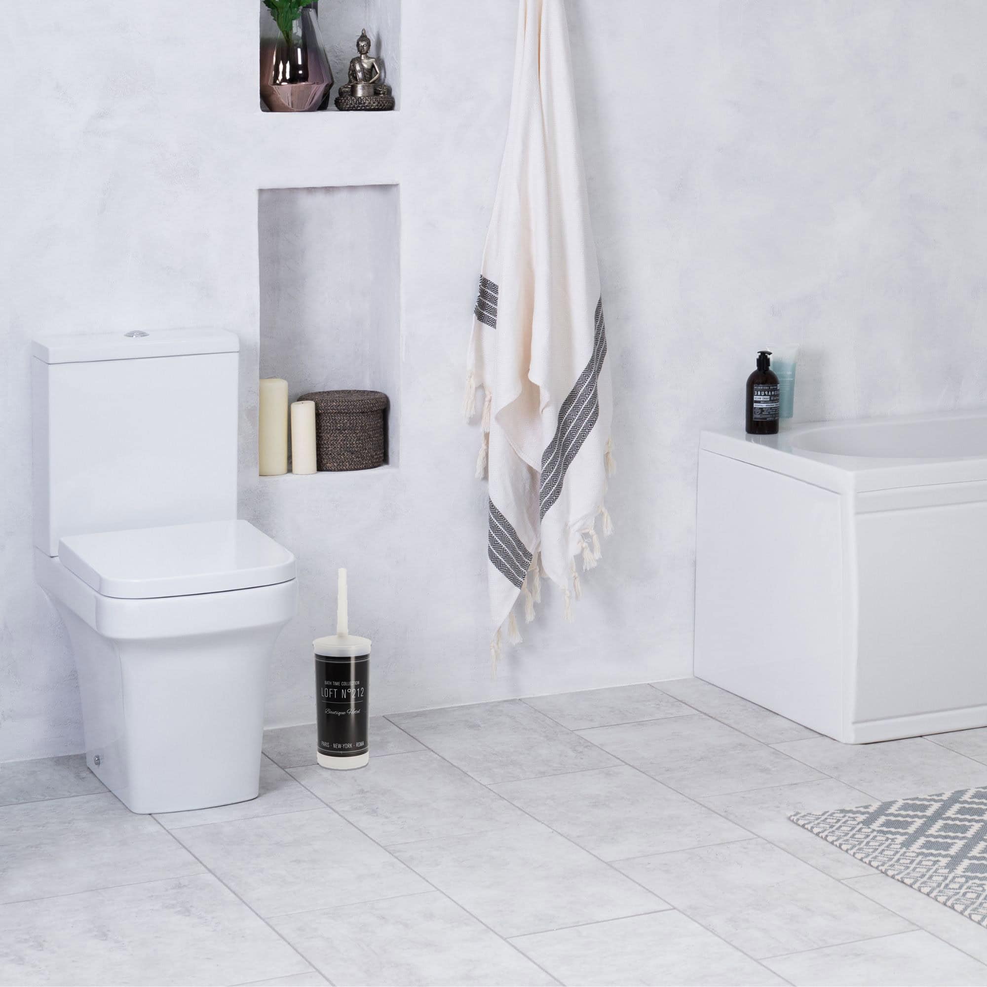 evideco-bath-time-brosse-wc-noire-plastique-avec-support image 4